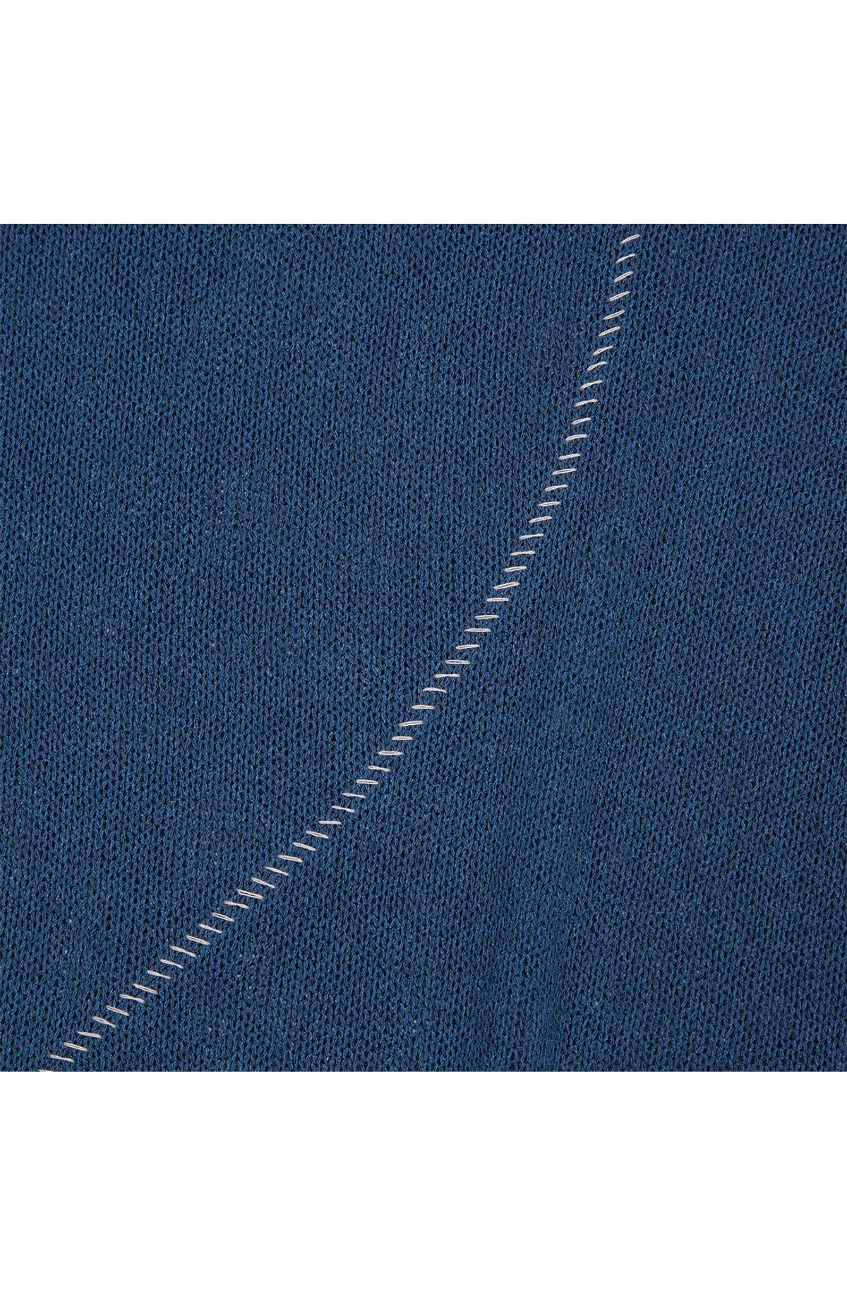 메아(MEA) UNBALANCED STITCH KNIT HOODIE [DUTCH BLUE]