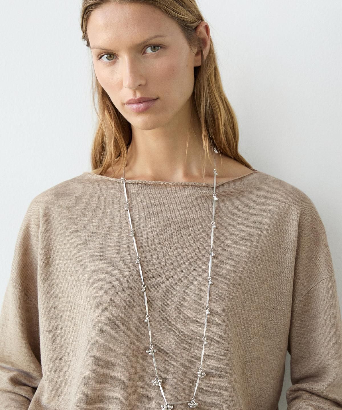 마시모두띠(MASSIMO DUTTI) 린넨 보트넥 니트 스웨터