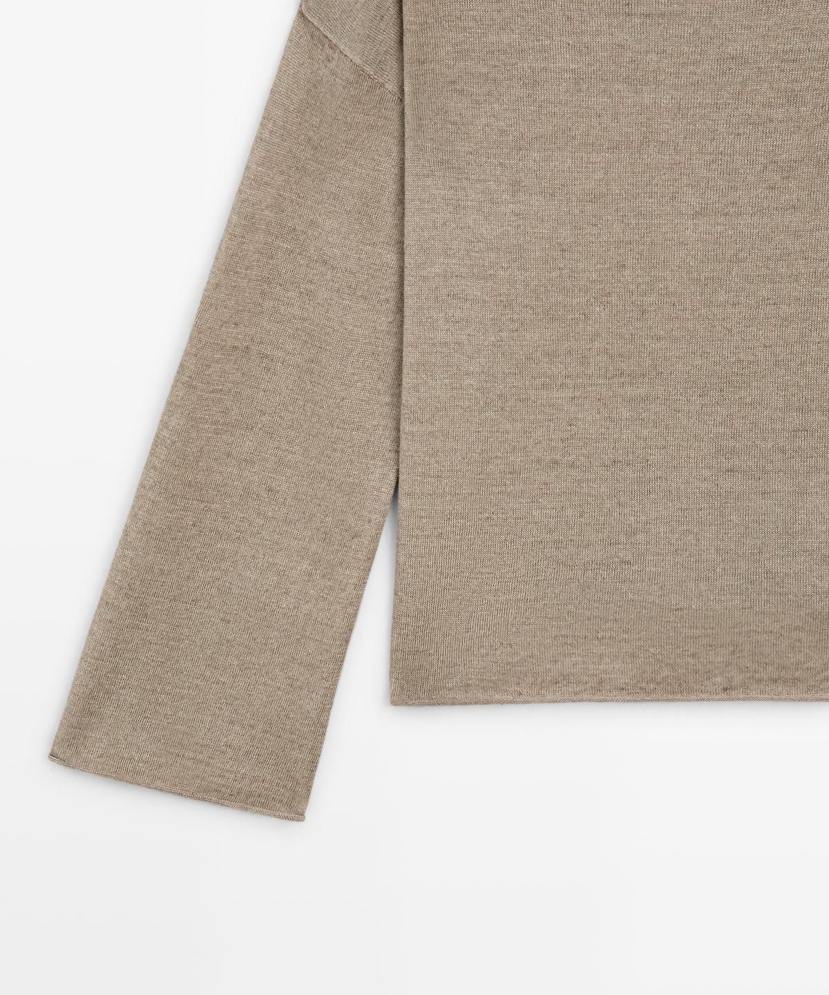 마시모두띠(MASSIMO DUTTI) 린넨 보트넥 니트 스웨터