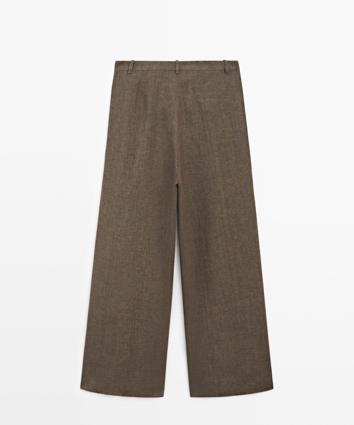 마시모두띠(MASSIMO DUTTI) 멜란지 린넨 핀턱 팬츠