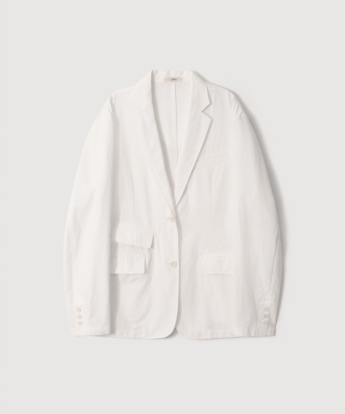 파로(FAHRO) LIGHTWEIGHT 2-BUTTON BLAZER WHITE