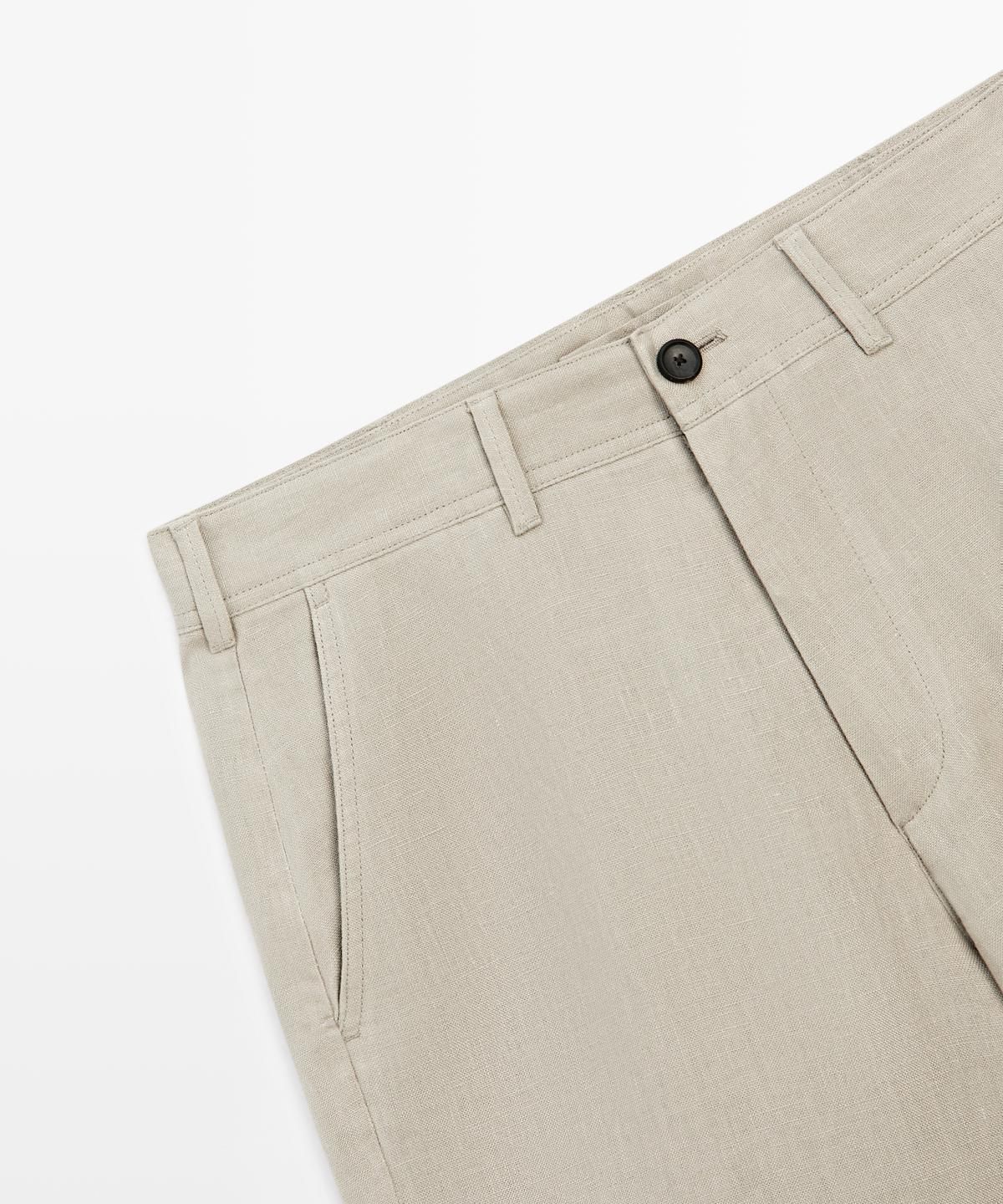 마시모두띠(MASSIMO DUTTI) 100% 린넨 버뮤다 쇼츠