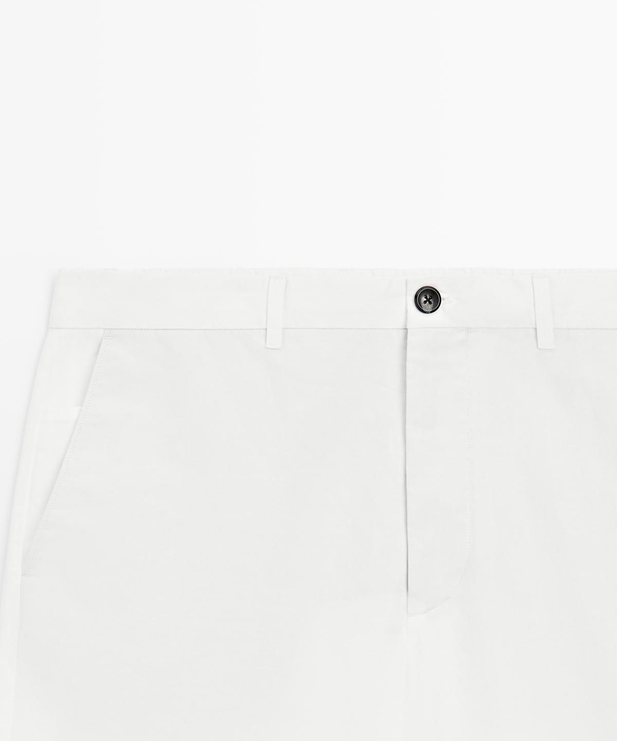 마시모두띠(MASSIMO DUTTI) 코튼 린넨 포플린 배럴핏 팬츠