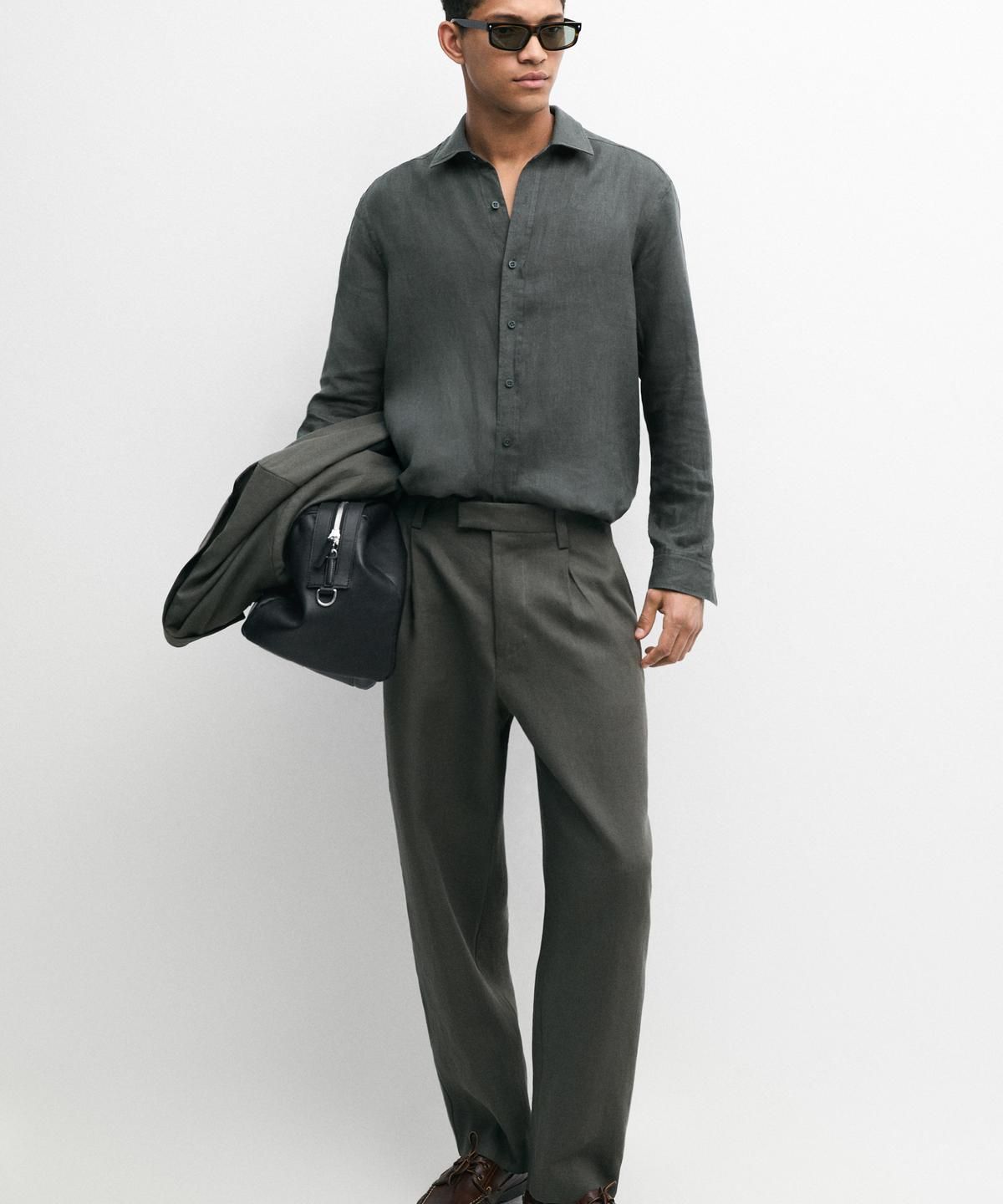 마시모두띠(MASSIMO DUTTI) 리넨 수트 팬츠