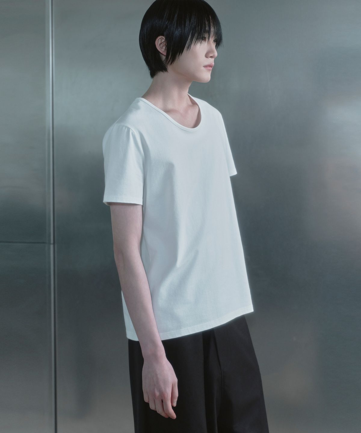 키류(KIRYU) U NECK T-SHIRT_WHITE