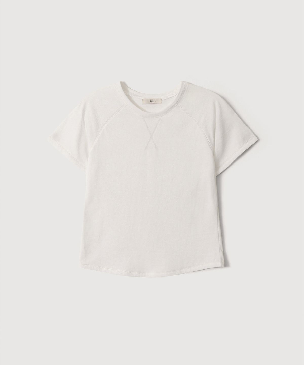 파로(FAHRO) RAGLAN V-GUSSET T SHIRT WHITE