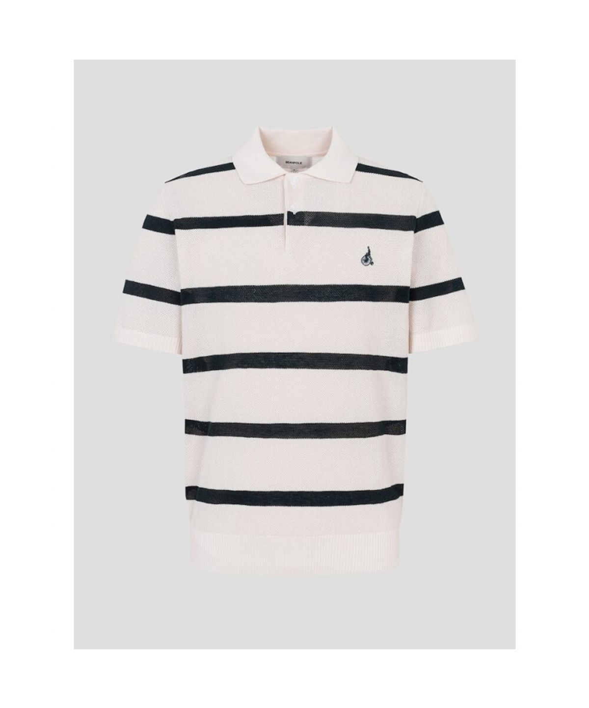 빈폴 멘(BEANPOLE MEN) 볼드 스트라이프 칼라넥 니트  아이보리