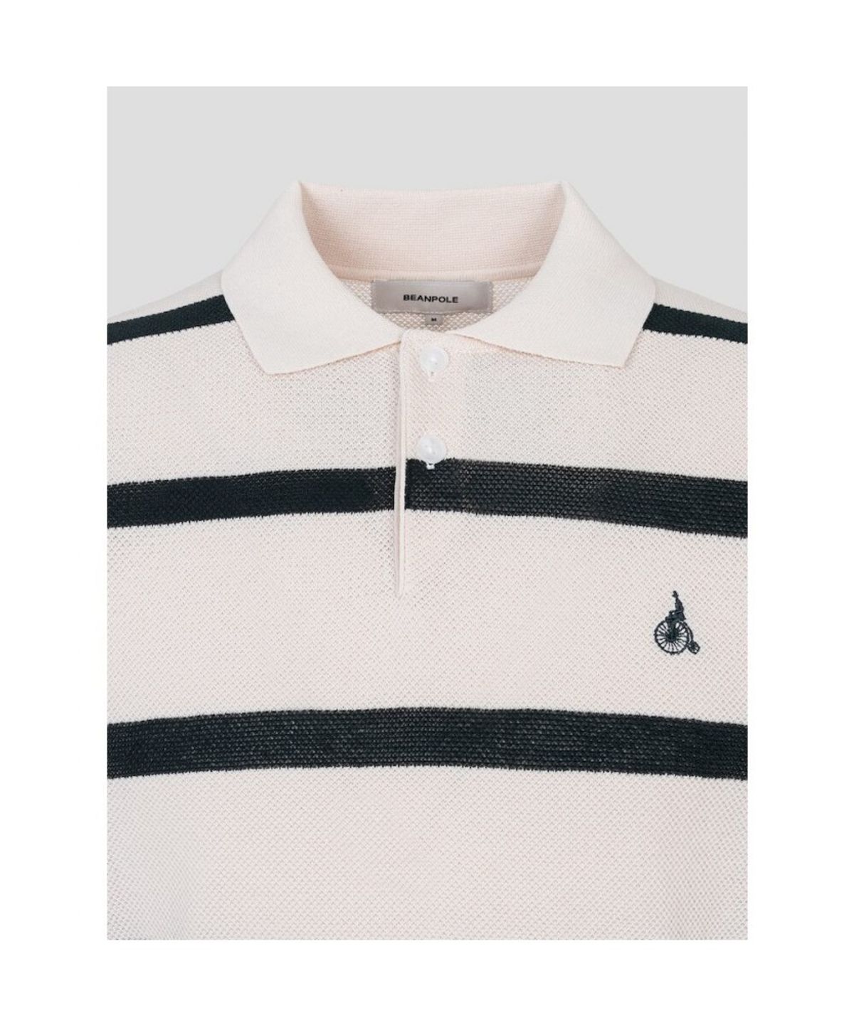 빈폴 멘(BEANPOLE MEN) 볼드 스트라이프 칼라넥 니트  아이보리