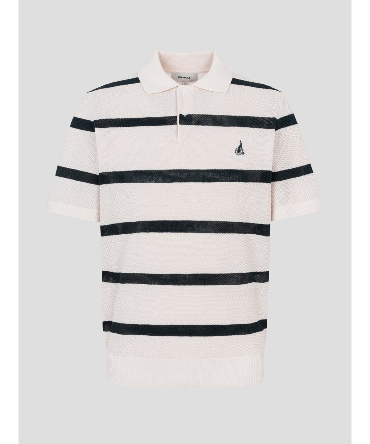 빈폴 멘(BEANPOLE MEN) 볼드 스트라이프 칼라넥 니트  아이보리