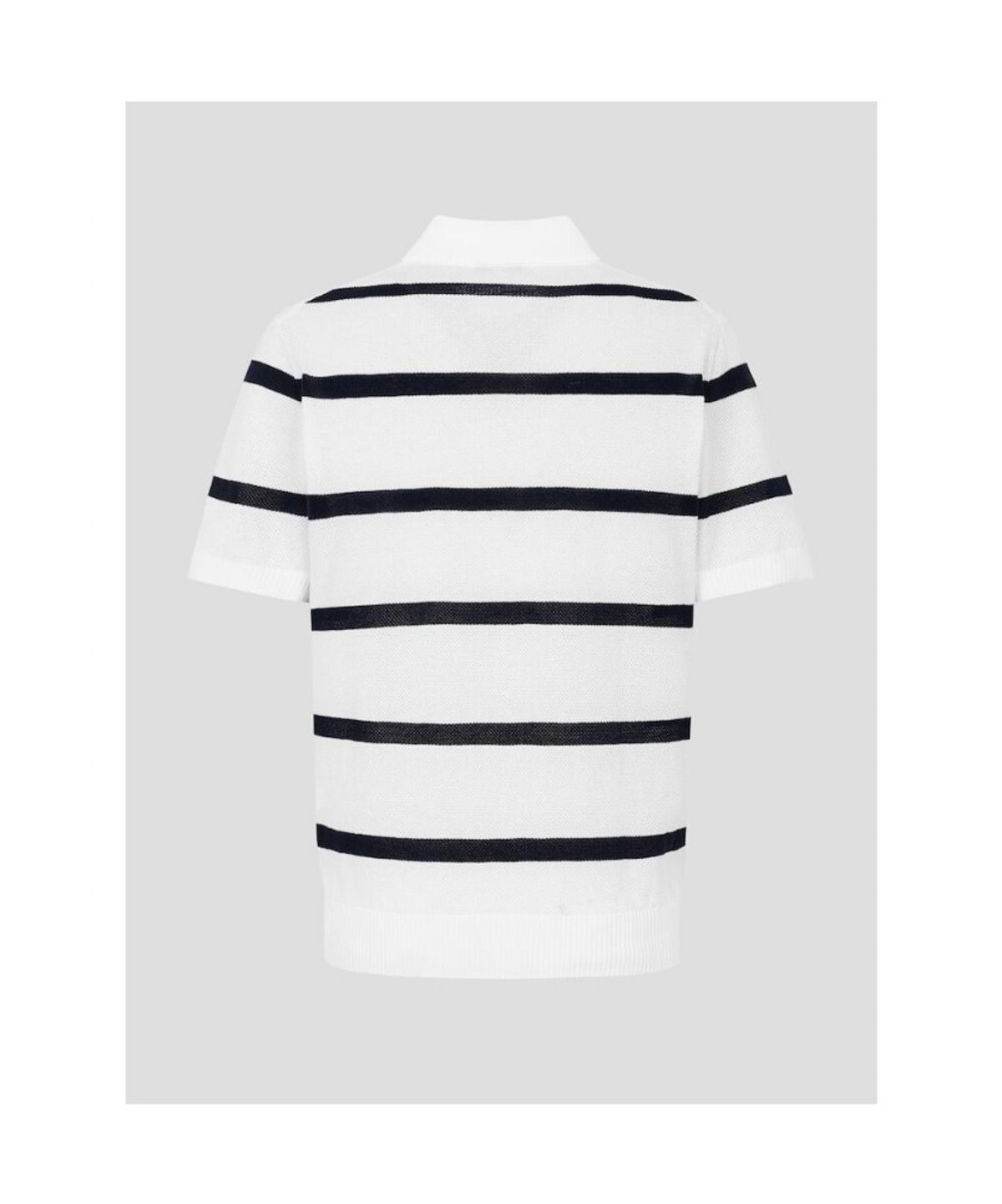 빈폴 멘(BEANPOLE MEN) 볼드 스트라이프 칼라넥 니트  화이트