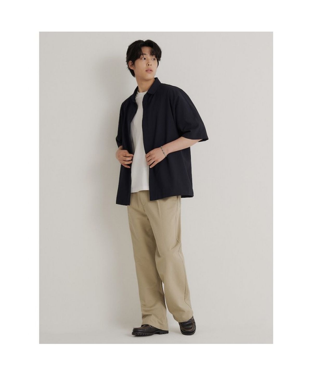 빈폴 멘(BEANPOLE MEN) 젠틀테크 아우터형 반소매 셔츠  애쉬