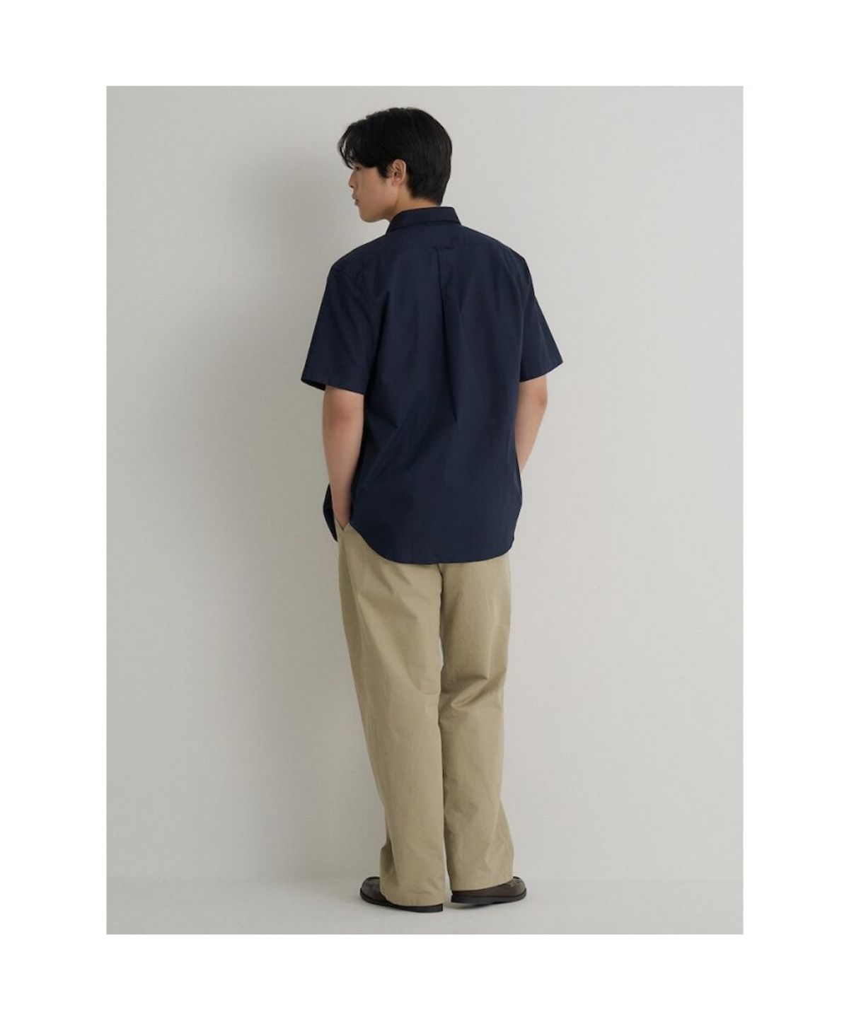 빈폴 멘(BEANPOLE MEN) 옥스포드 반소매 셔츠  네이비