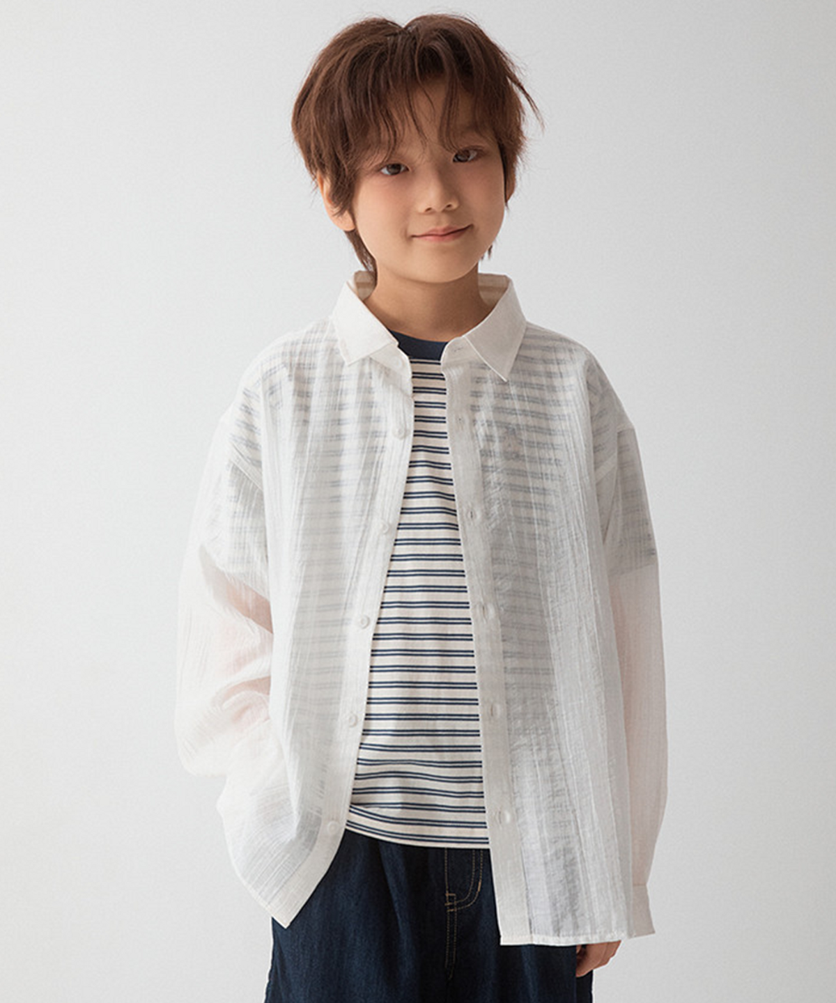스파오 키즈(SPAO KIDS) [키즈] 썸머 오버핏 셔츠_SPYWG25KU1