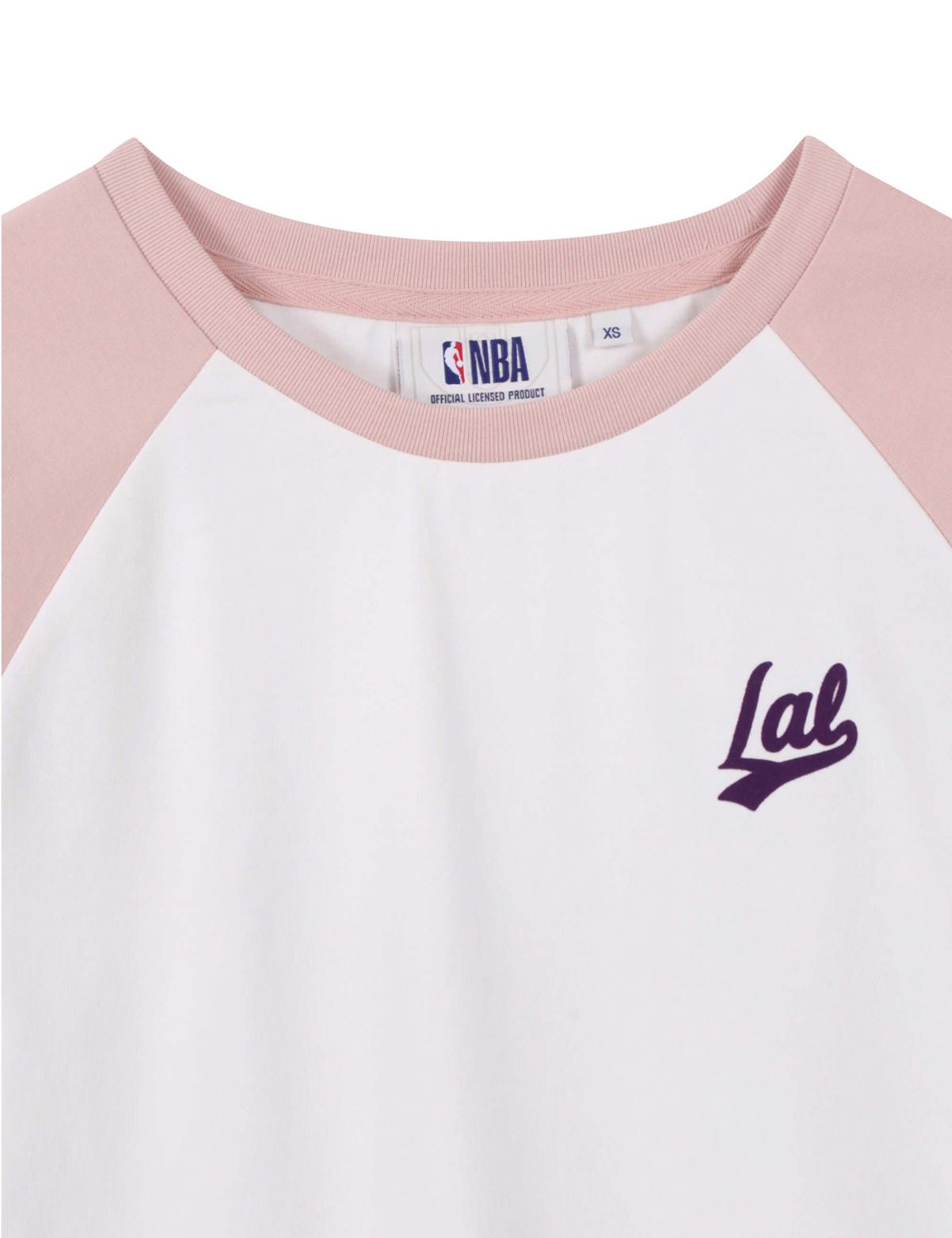엔비에이(NBA) 여성 래글런 반팔 티셔츠 오프 화이트