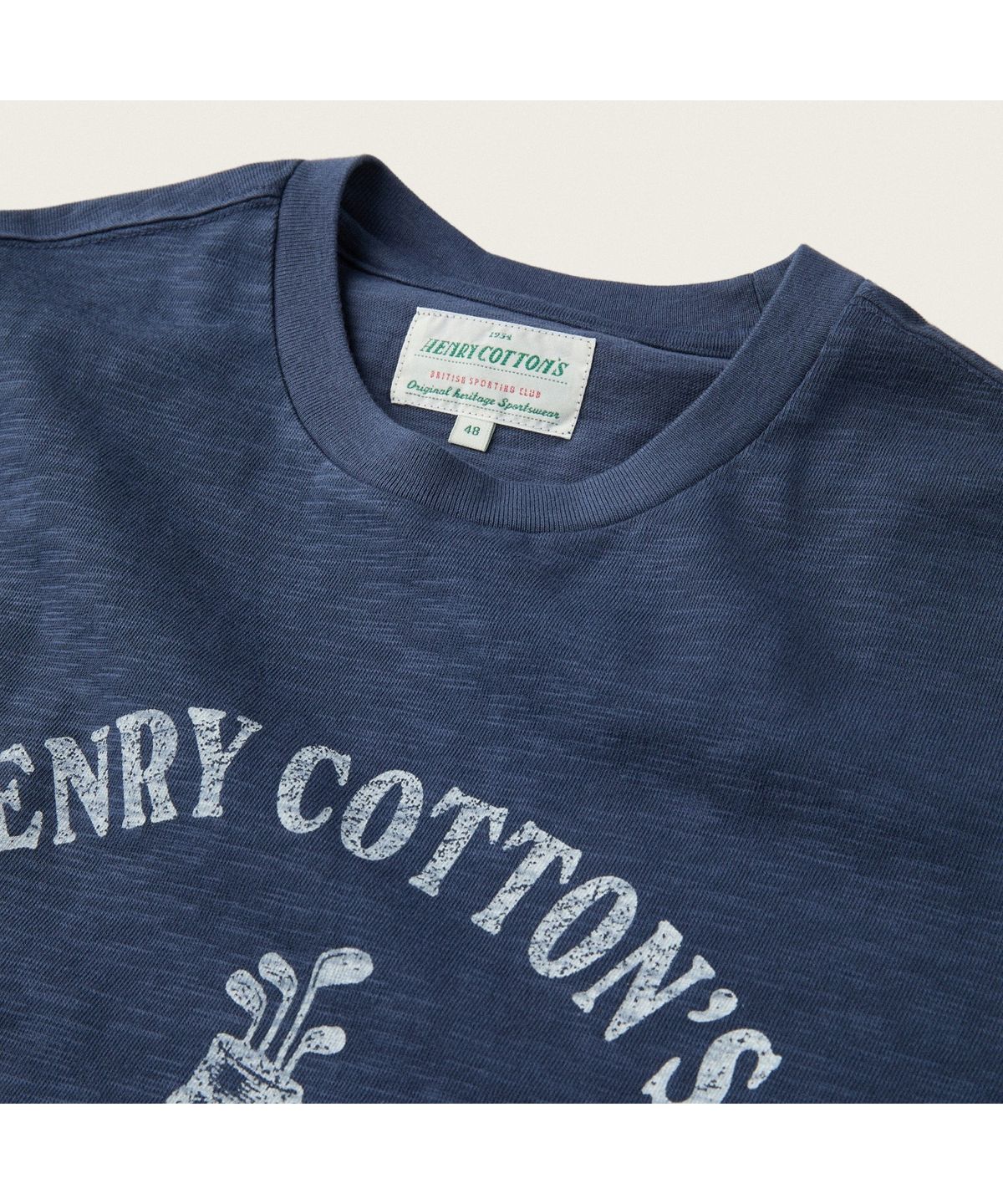 헨리코튼(HENRY COTTONS) [British Sporting Club] Caddie Bag Slub Short-Sleeve T-Shirts ABTAM26751NYX