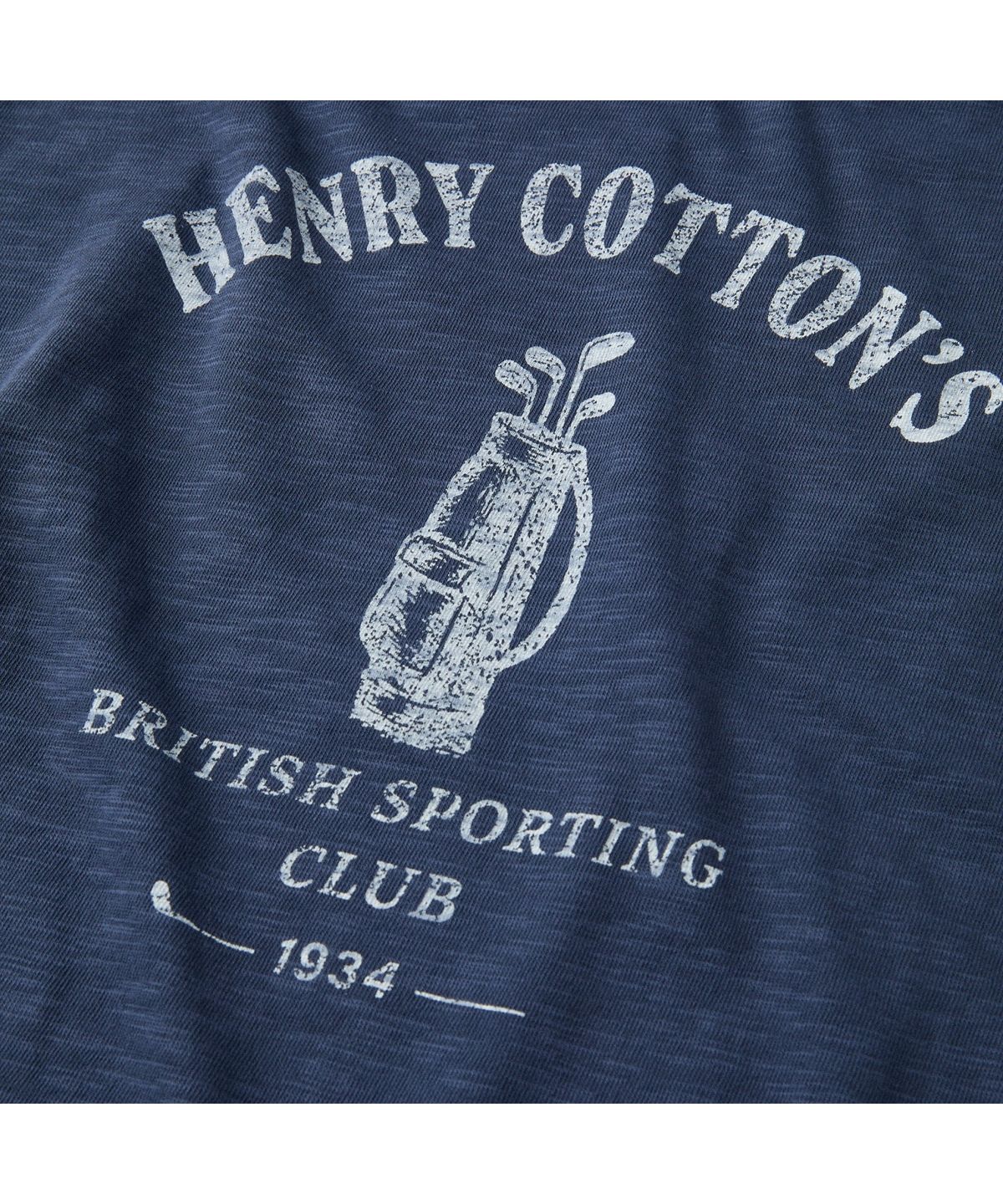 헨리코튼(HENRY COTTONS) [British Sporting Club] Caddie Bag Slub Short-Sleeve T-Shirts ABTAM26751NYX