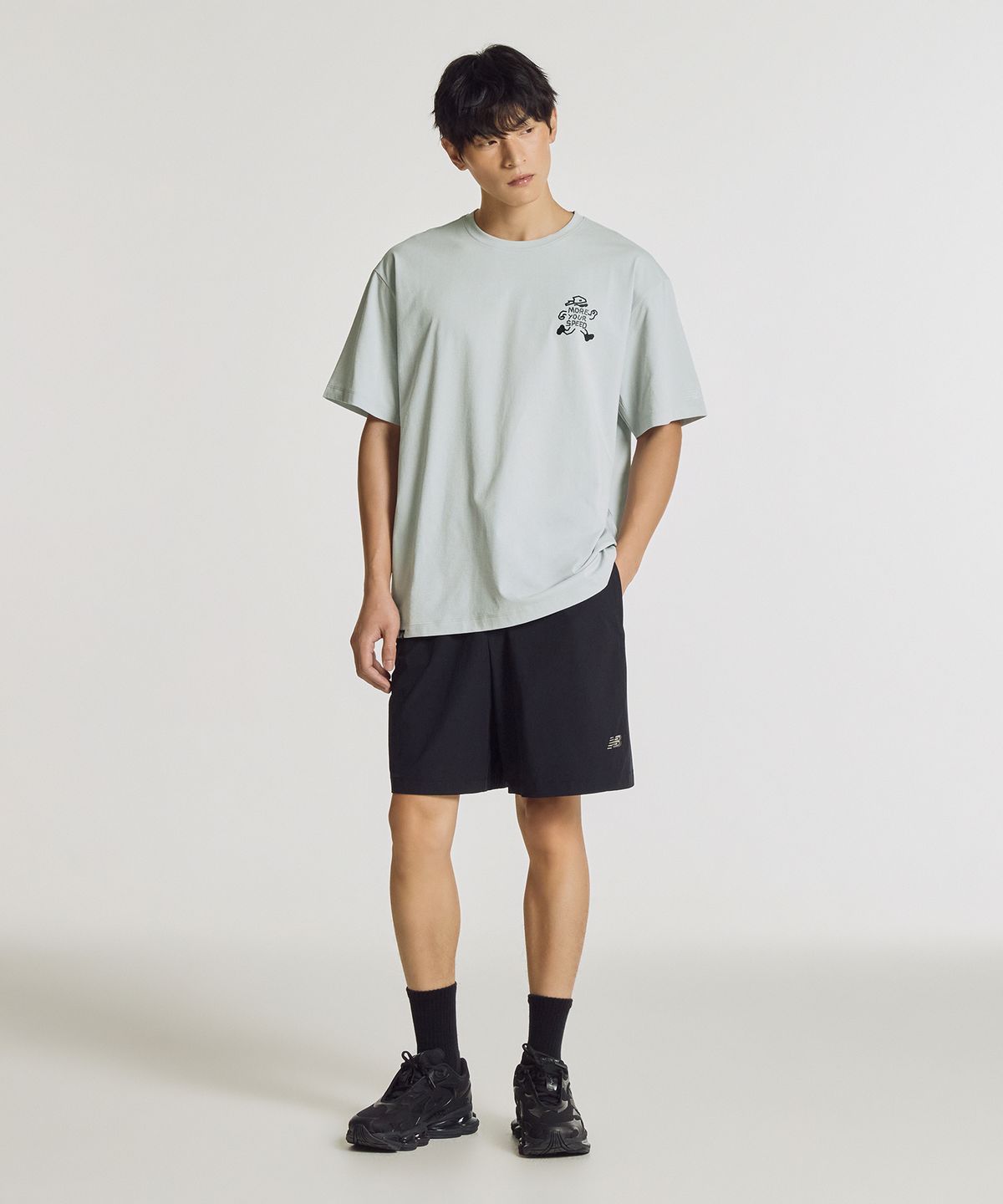 뉴발란스(NEW BALANCE) NBNEG35613 / UNI FROZEN 픽토그램 반팔티 (L/GRAY)