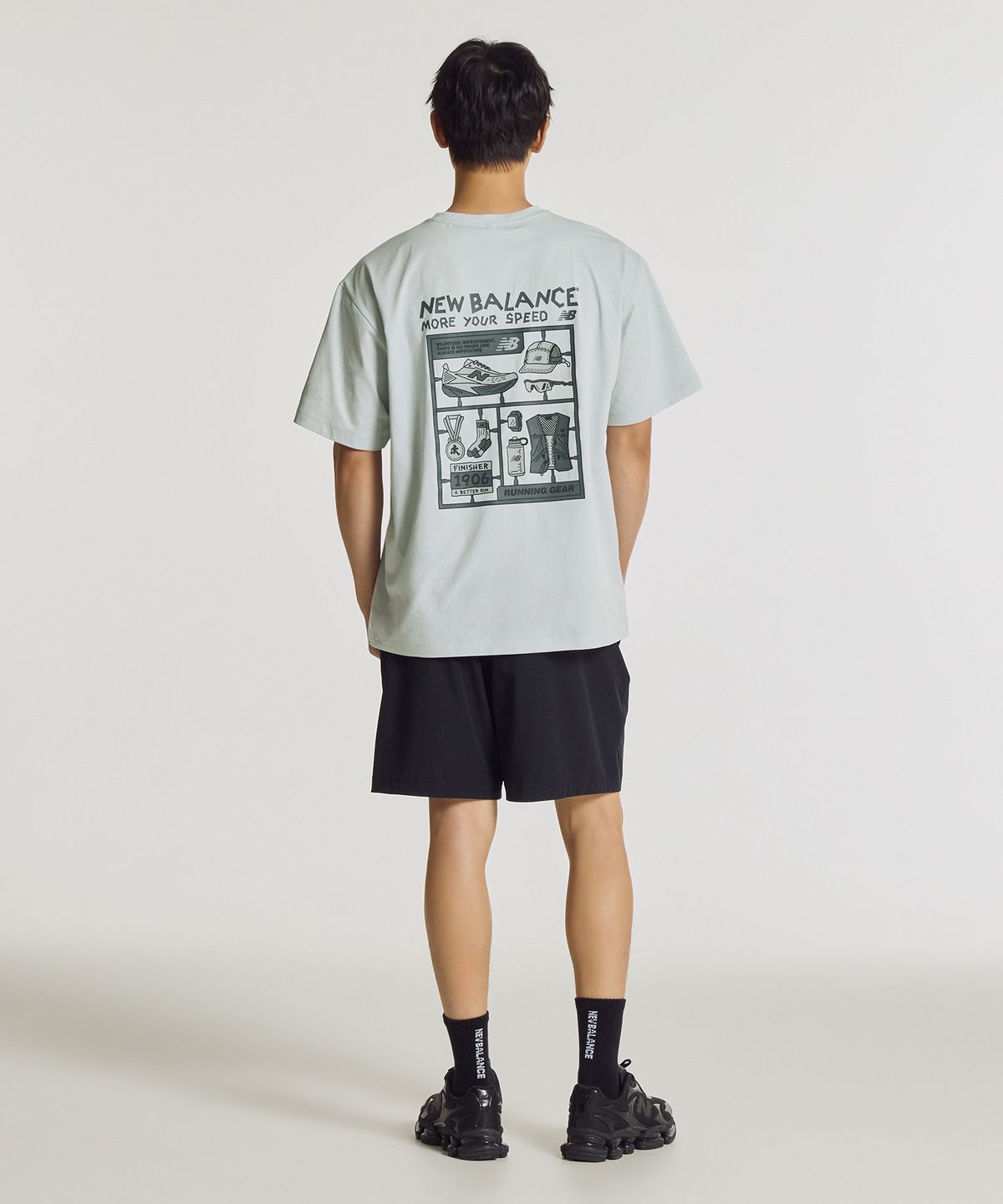 뉴발란스(NEW BALANCE) NBNEG35613 / UNI FROZEN 픽토그램 반팔티 (L/GRAY)