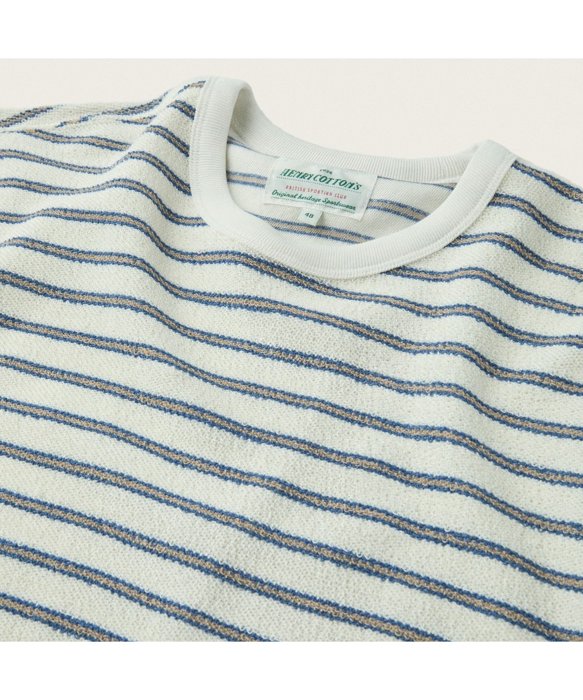 헨리코튼(HENRY COTTONS) [British Sporting Club] Stripe Short-Sleeves T-Shirt ABTAM26781BUX