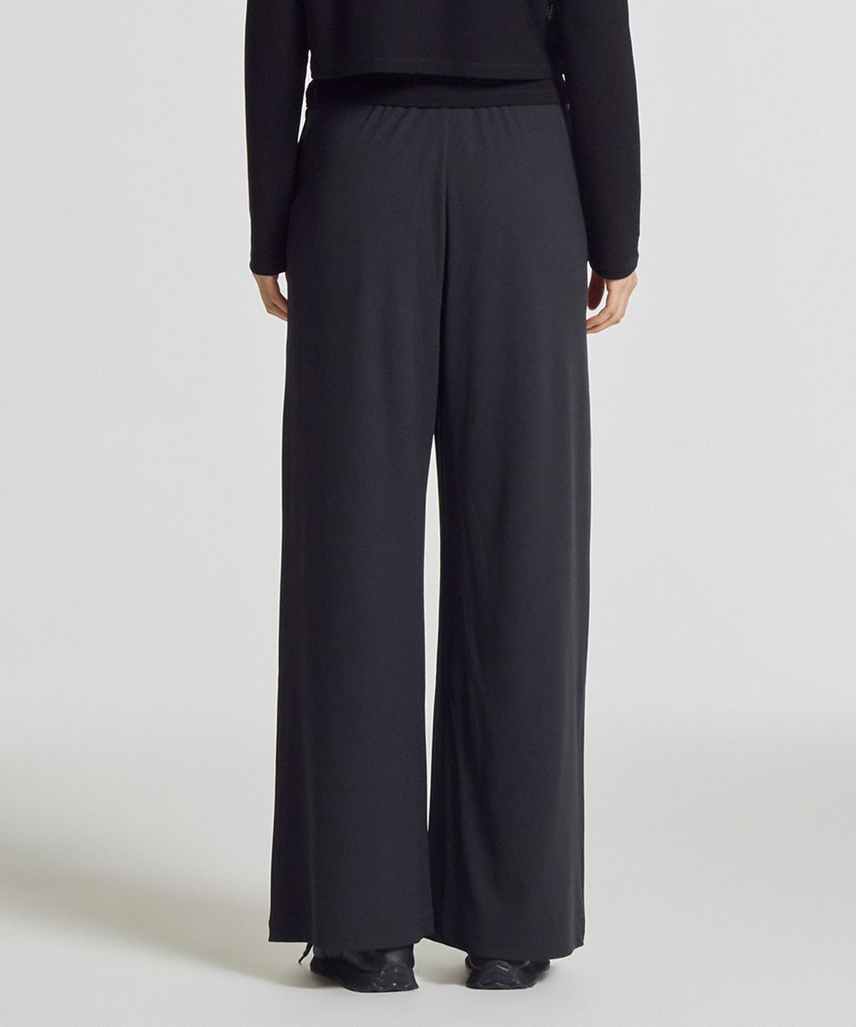 뉴발란스(NEW BALANCE) NBMLG3W612 / WOMEN 에센셜 골지 와이드팬츠 (BLACK)