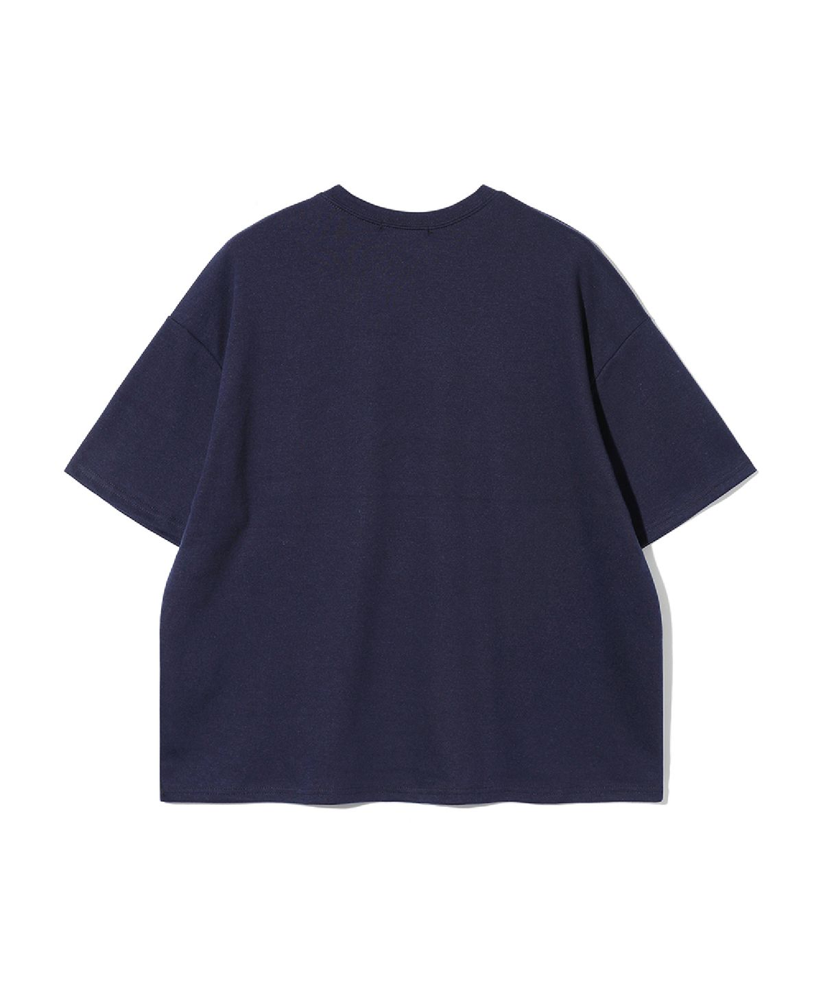 애드호크(ADHOC) 여성 빈티지 무드 브루클린 레터링 세미 루즈핏 반팔 티셔츠 (NAVY) (HC5STA1)