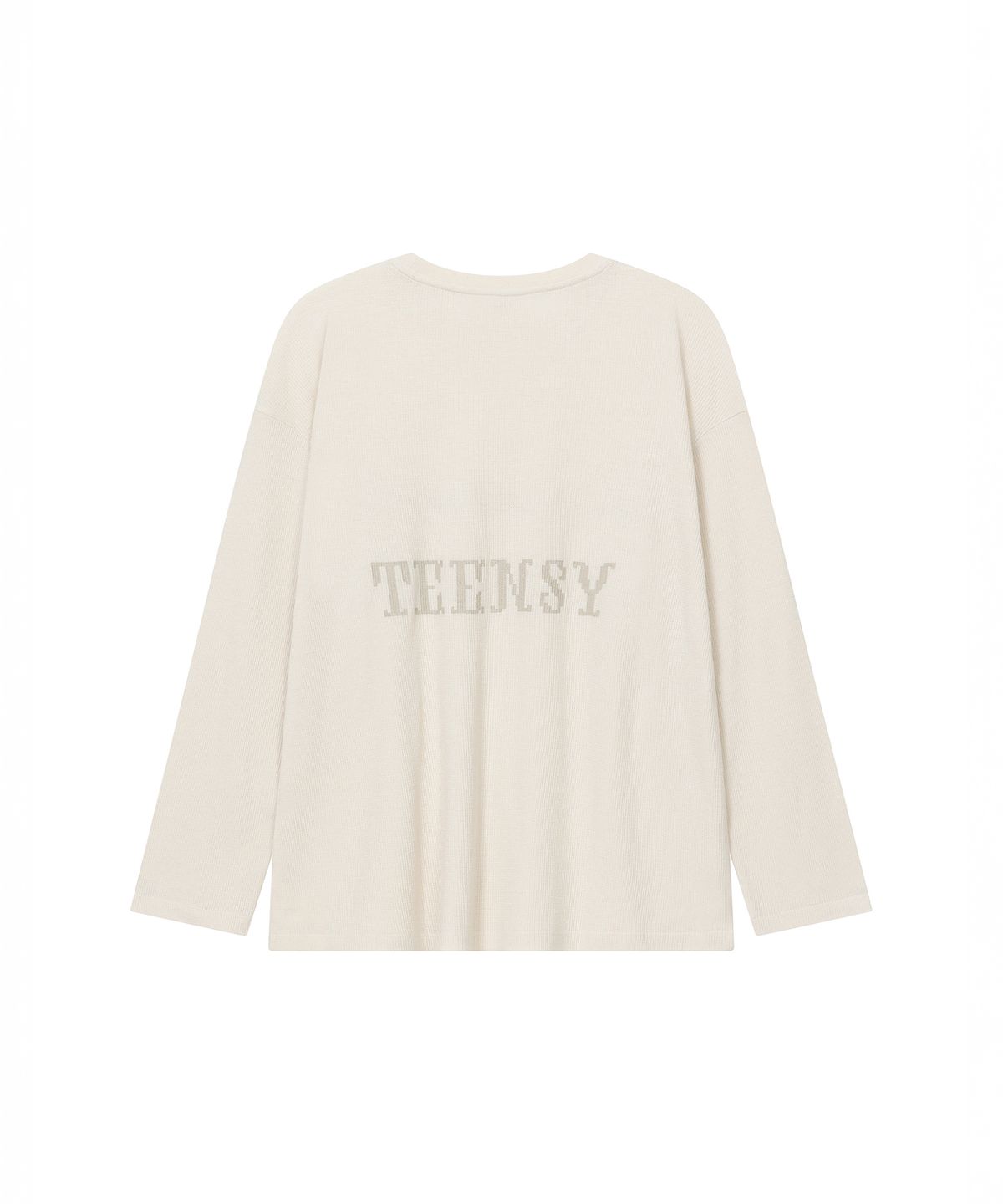 틴시(TEENSY) 프린티드 와플 롱 슬리브 티 (크림 아이보리)
