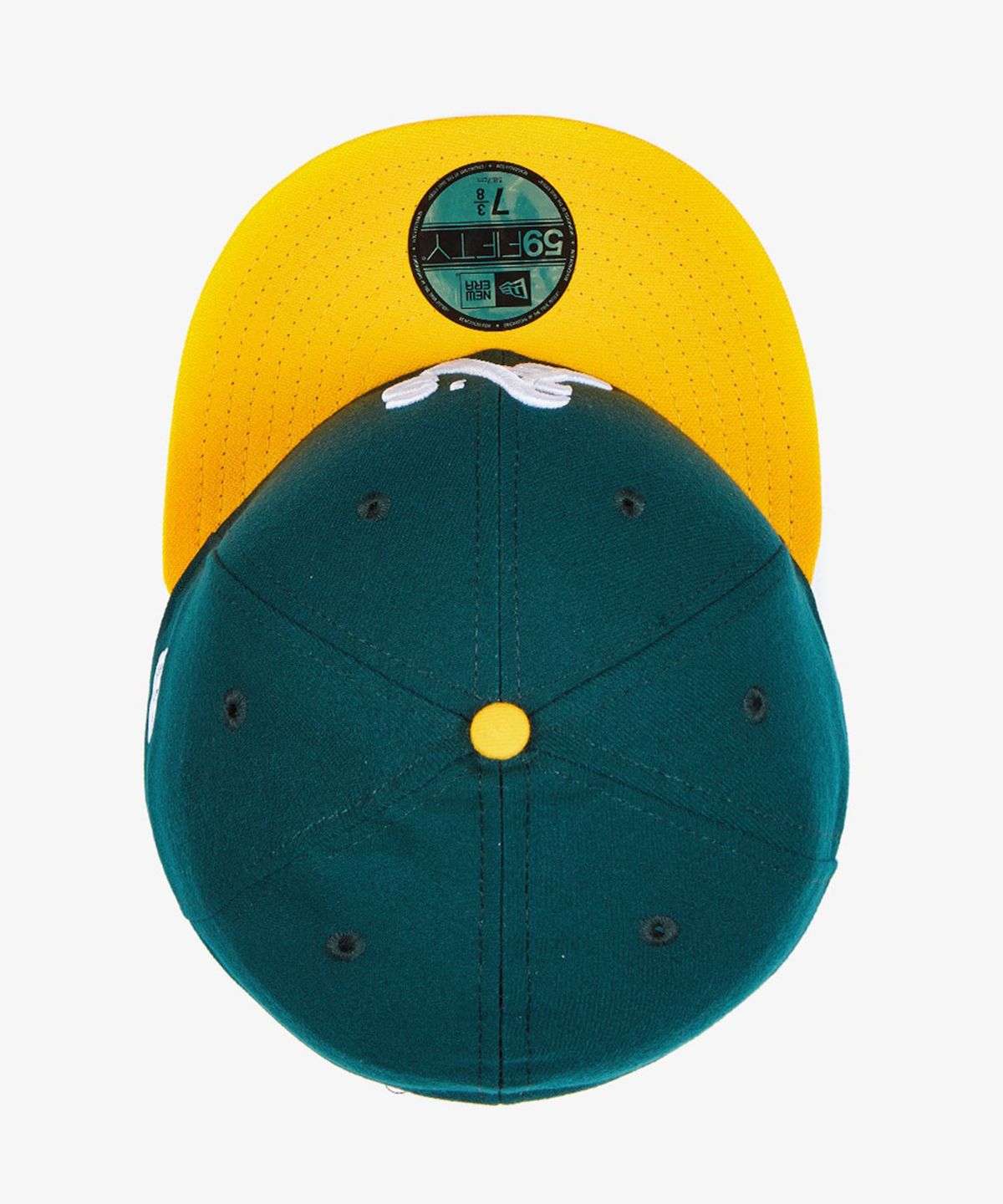 뉴에라(NEW ERA) MLB 어센틱 오클랜드 애슬레틱스 피티드캡 홈 다크그린 / 에이골드