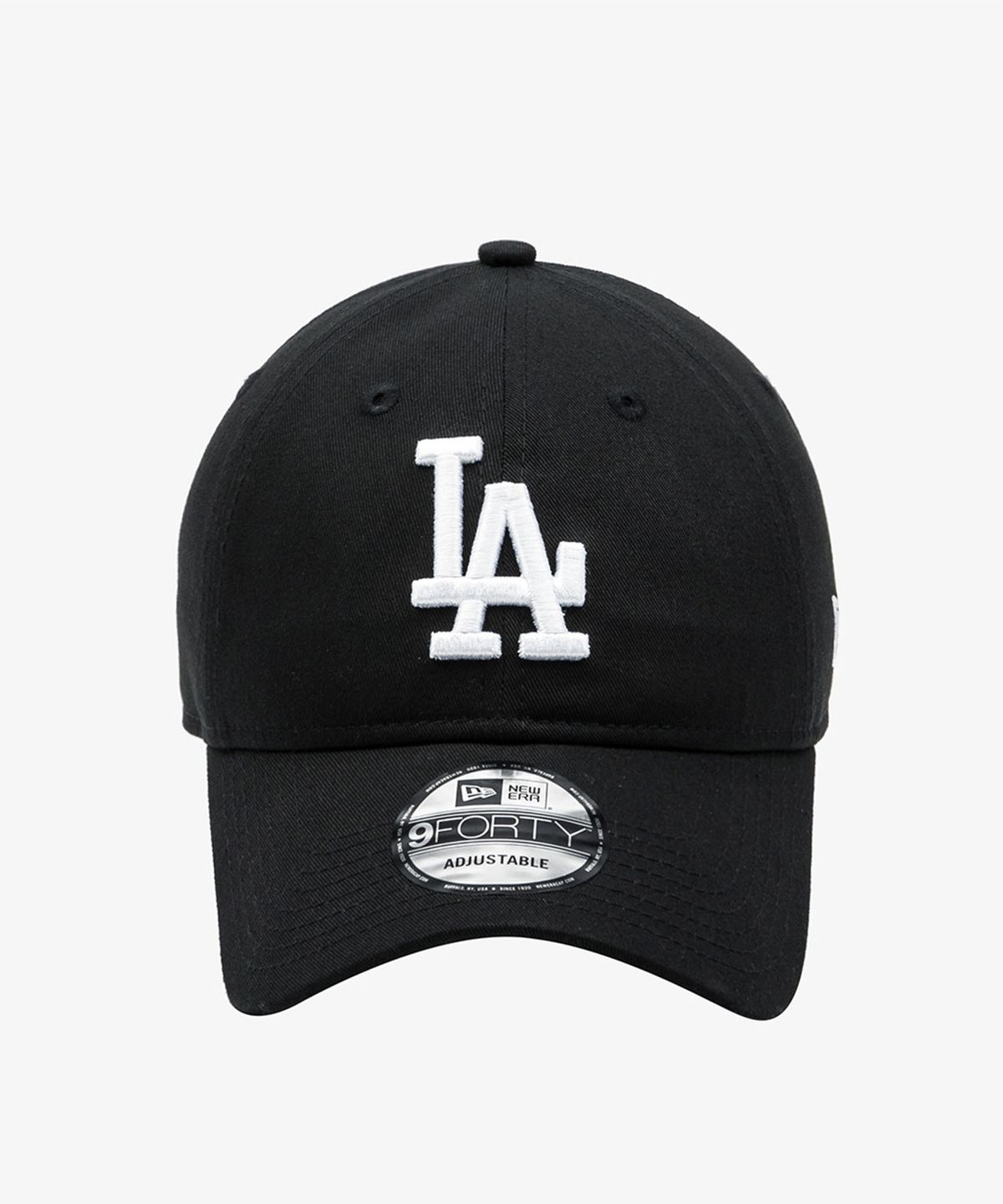 뉴에라(NEW ERA) MLB 화이트 온 블랙 LA 다저스 언스트럭쳐 볼캡 블랙