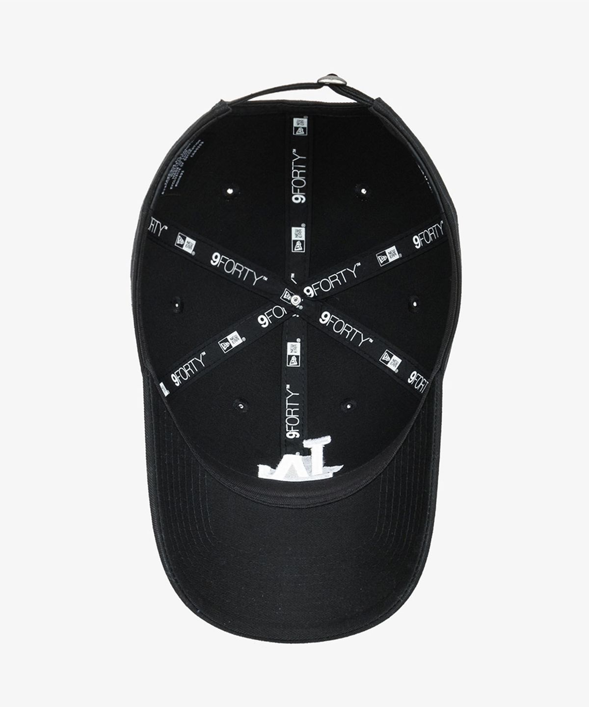 뉴에라(NEW ERA) MLB 화이트 온 블랙 LA 다저스 언스트럭쳐 볼캡 블랙