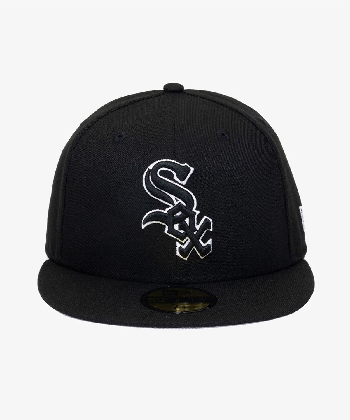 뉴에라(NEW ERA) MLB 시카고 화이트삭스 베이직 아웃라인 피티드캡 블랙