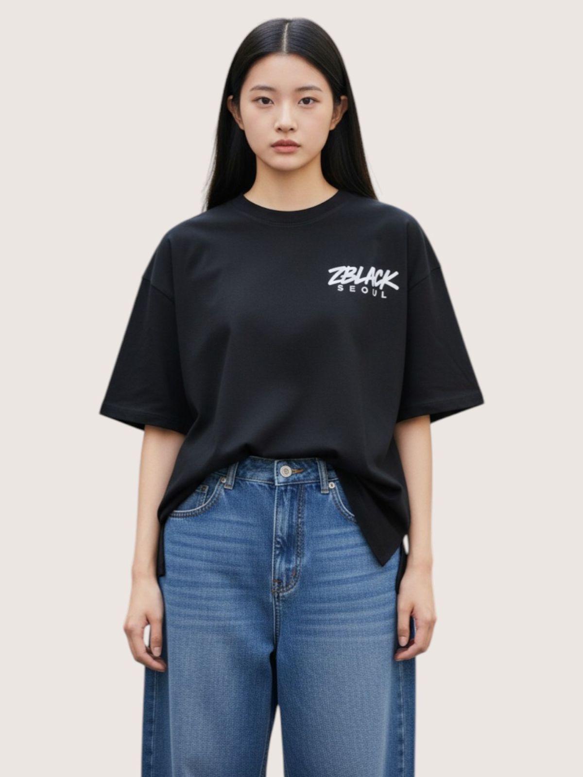 지블랙(ZBLACK) 서울 시그니쳐 반팔  티셔츠(BLACK)