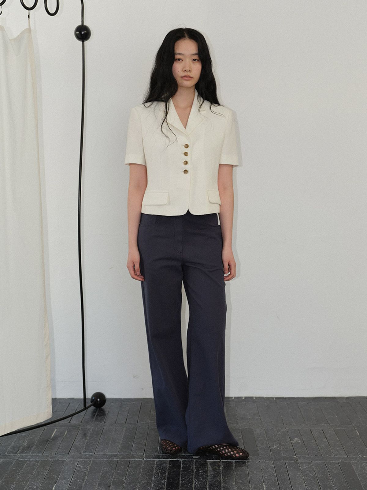 헌치(HUNCH) Washed Cotton Semi-Wide Pants (2color)