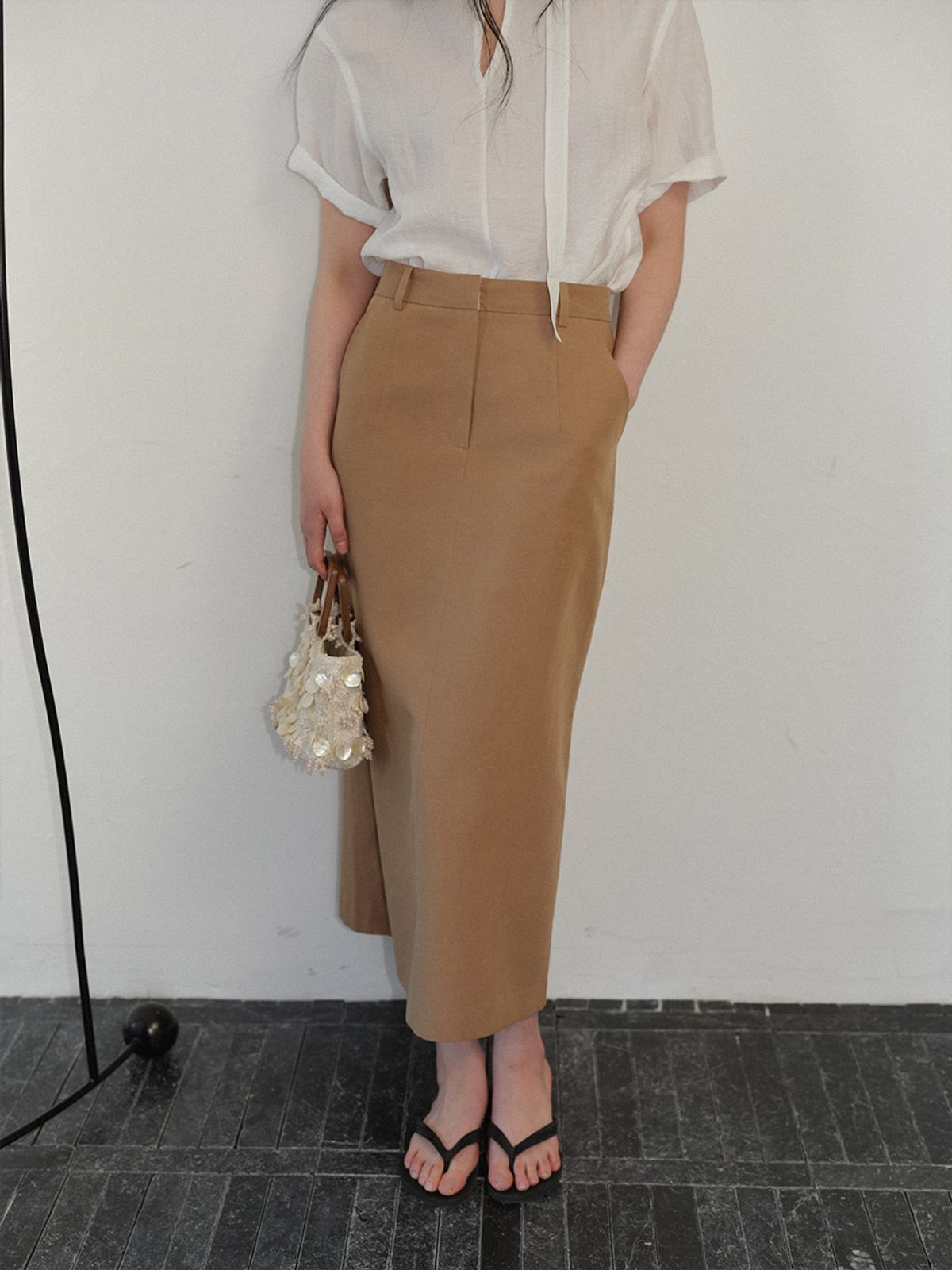 헌치(HUNCH) Essential Straight Long Skirt (3color)
