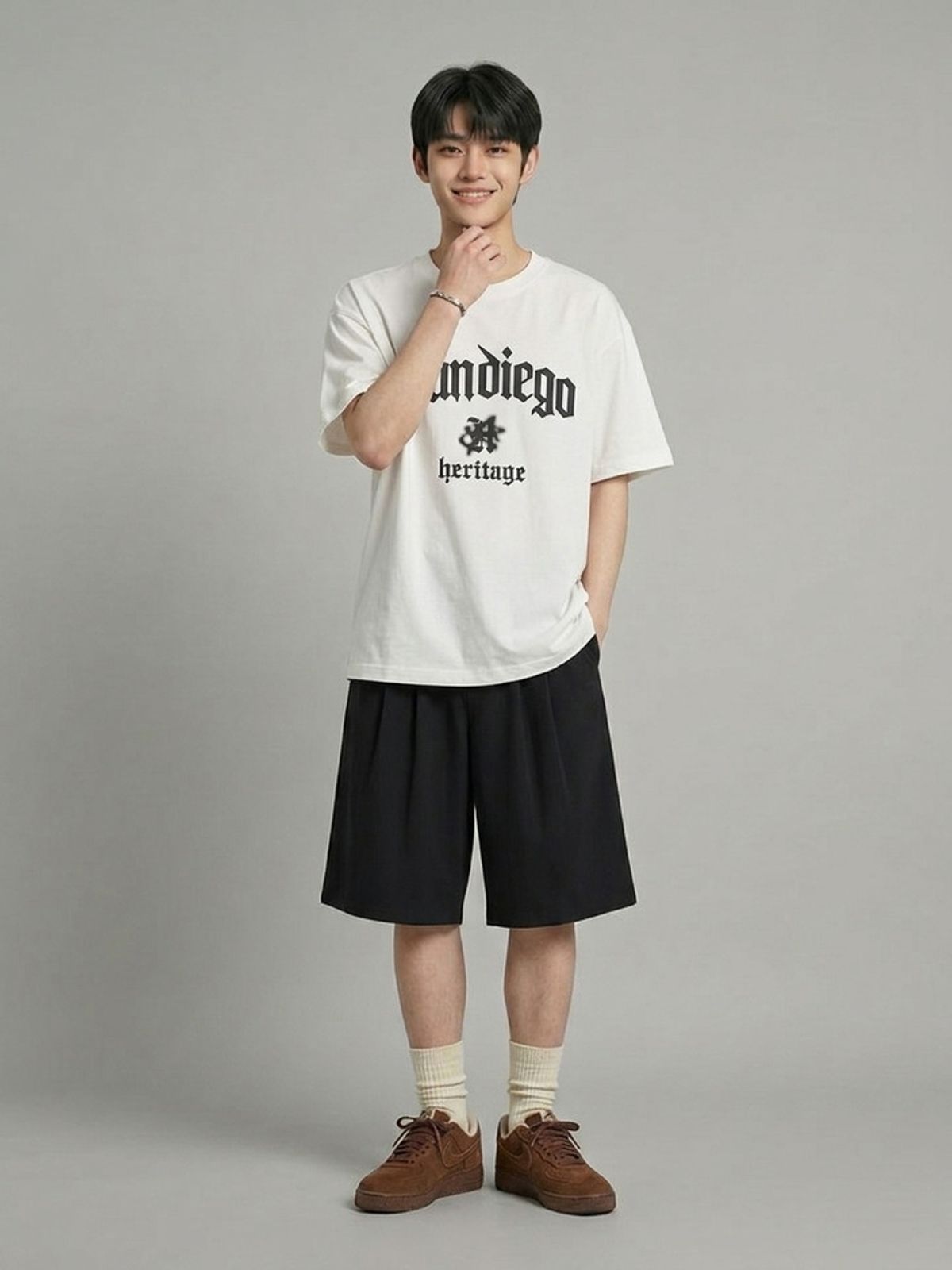 행텐 틴즈(HANGTEN TEENS) 틴즈 턱 6부 버뮤다 팬츠_100(14570-037-404-31)