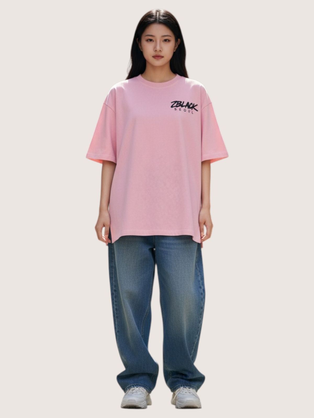지블랙(ZBLACK) 서울 시그니쳐 반팔  티셔츠(PINK)