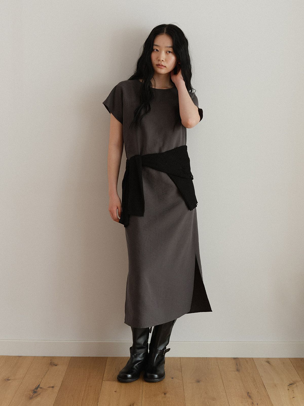 헌치(HUNCH) Fluid Belt Dress (3color)