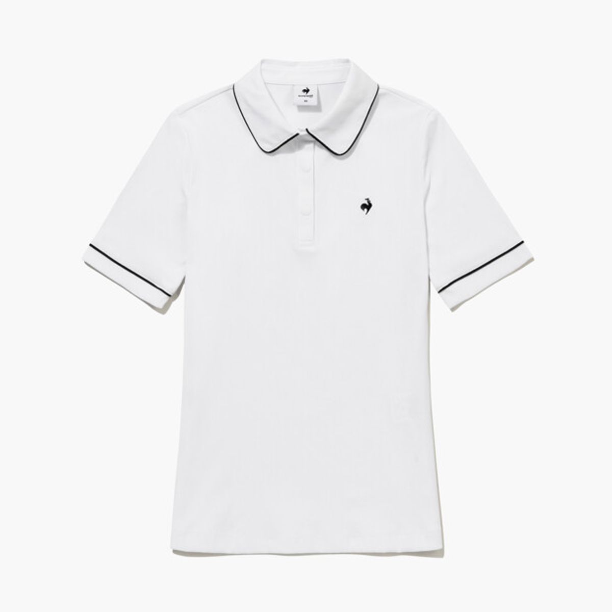 르꼬끄 골프(LECOQ GOLF) [COQ TAP] 여성 골지 카라 반팔 티셔츠 WHTE GR122LTS31
