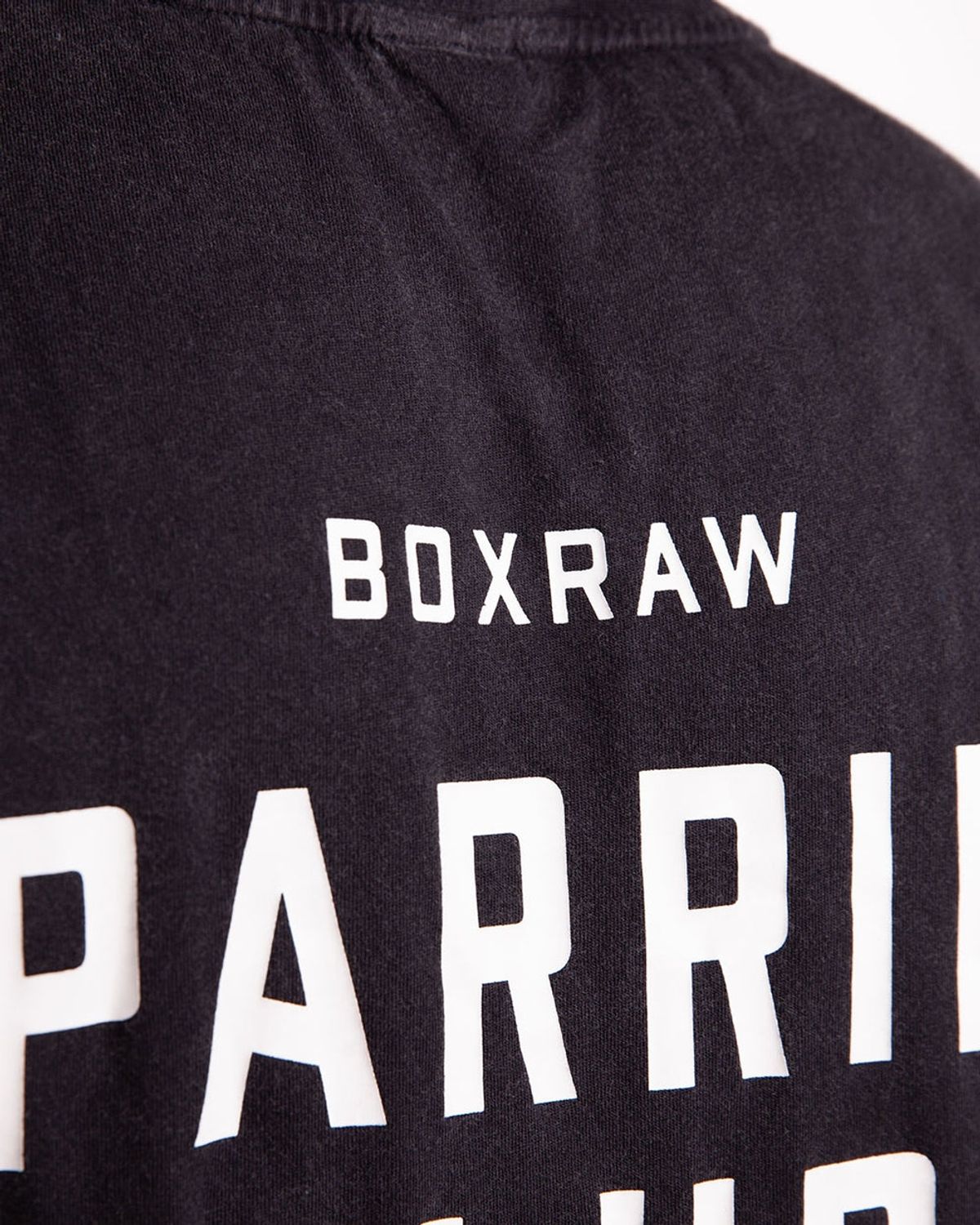 복스로(BOXRAW) 스파링 클럽 오버사이즈 티셔츠 - 남성 M BXRW-SPCLT [워시드 블랙]