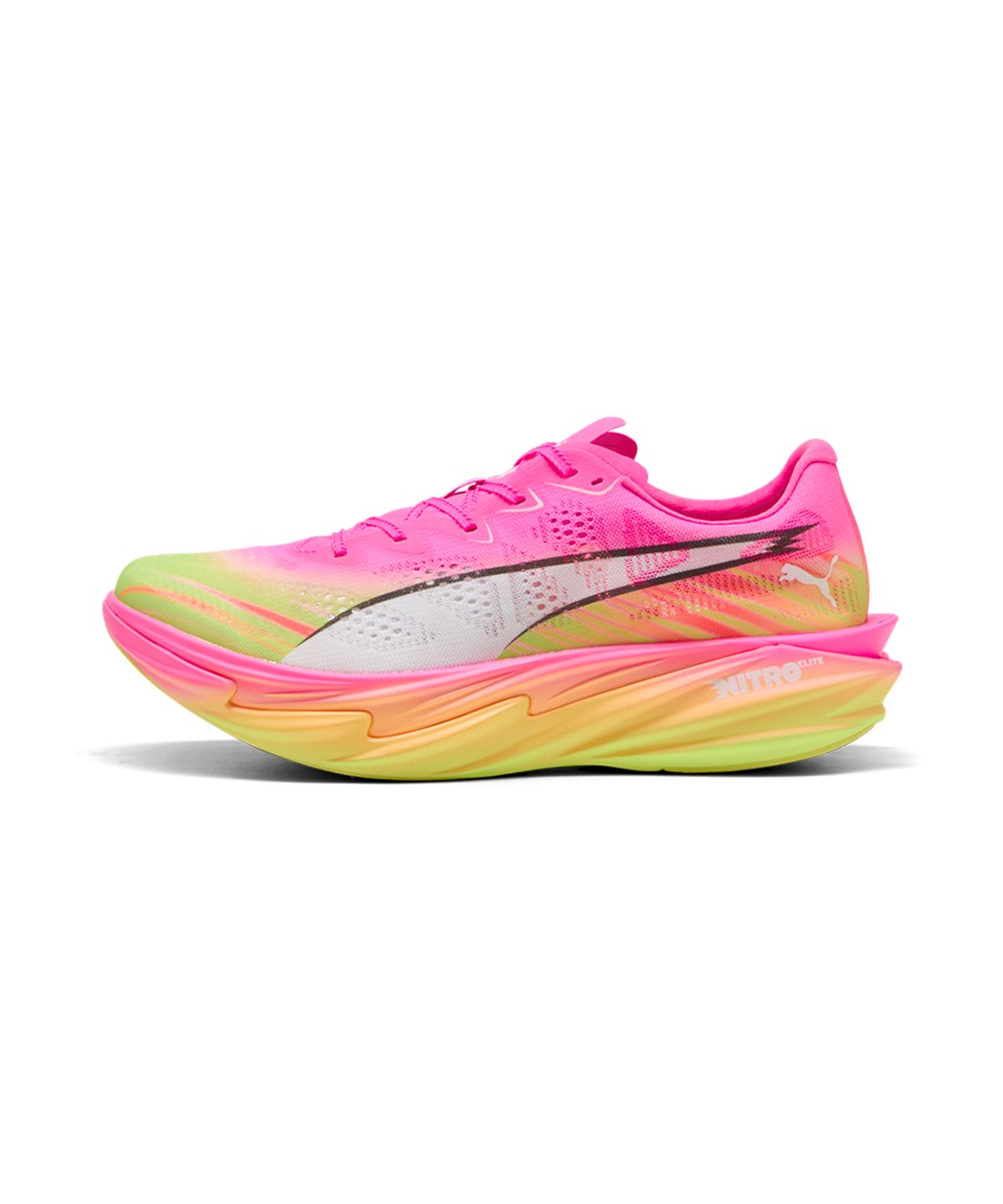 푸마(PUMA) 디비에이트 나이트로 엘리트 4 맨 쇼타임팩 - 포이즌핑크:옐로우 / 313298-01
