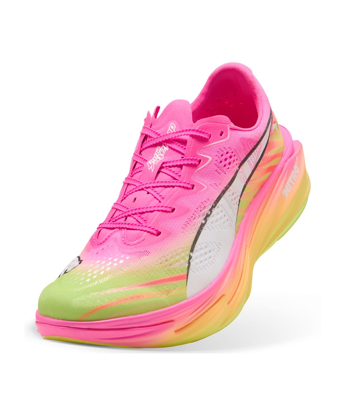 푸마(PUMA) 디비에이트 나이트로 엘리트 4 맨 쇼타임팩 - 포이즌핑크:옐로우 / 313298-01