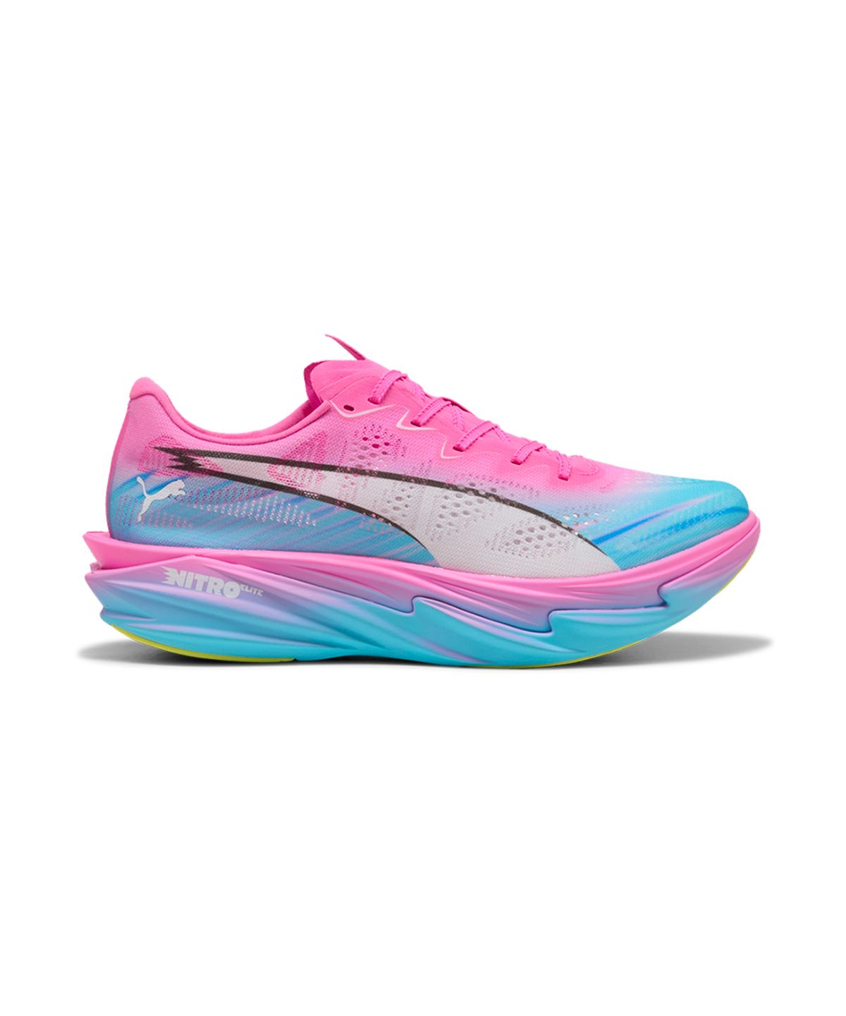 푸마(PUMA) 디비에이트 나이트로 엘리트 4 맨 쇼타임팩 - 포이즌핑크:옐로우 / 313298-01