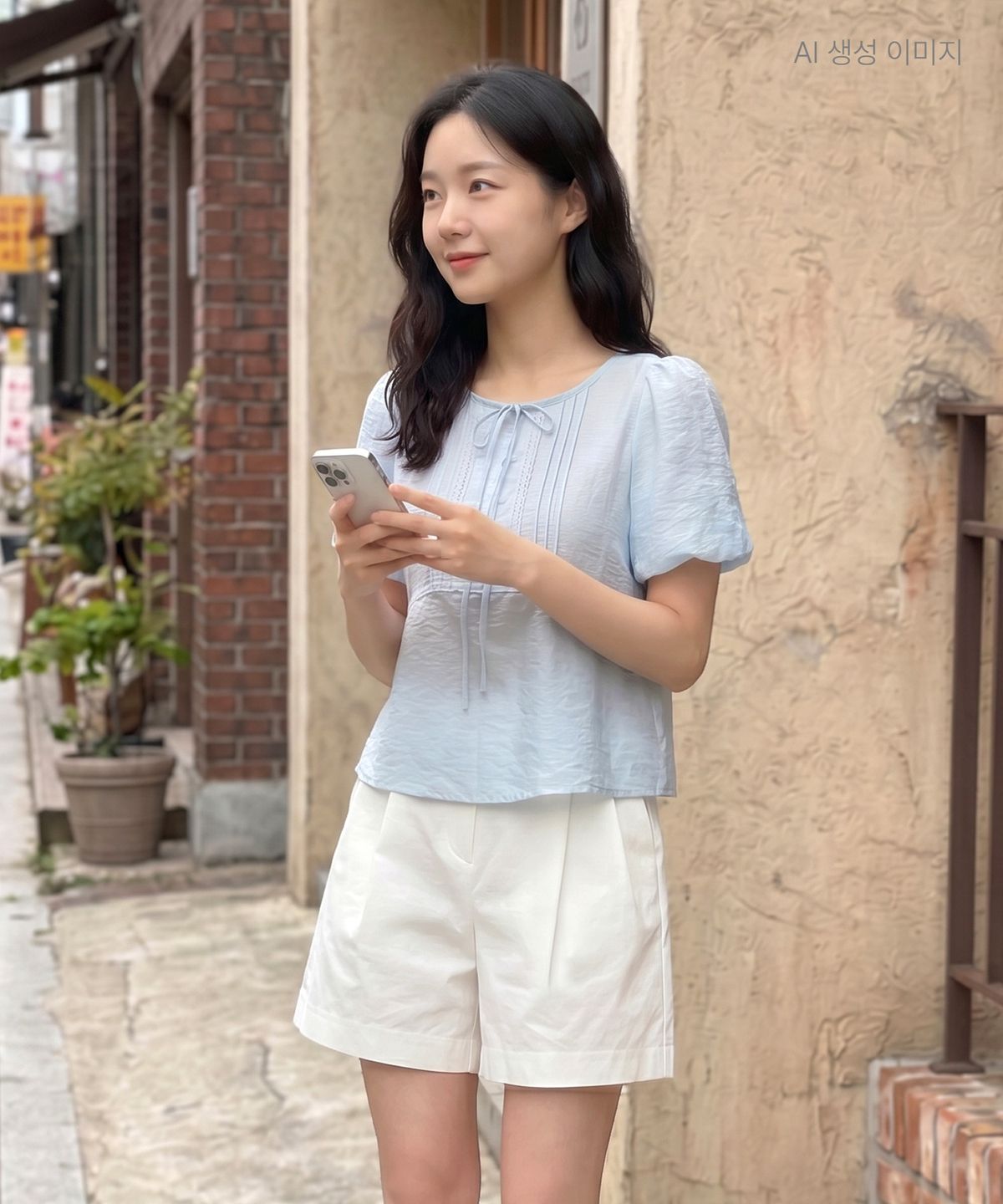 로엠(ROEM) 볼륨소매 블라우스 RMBLG25R13