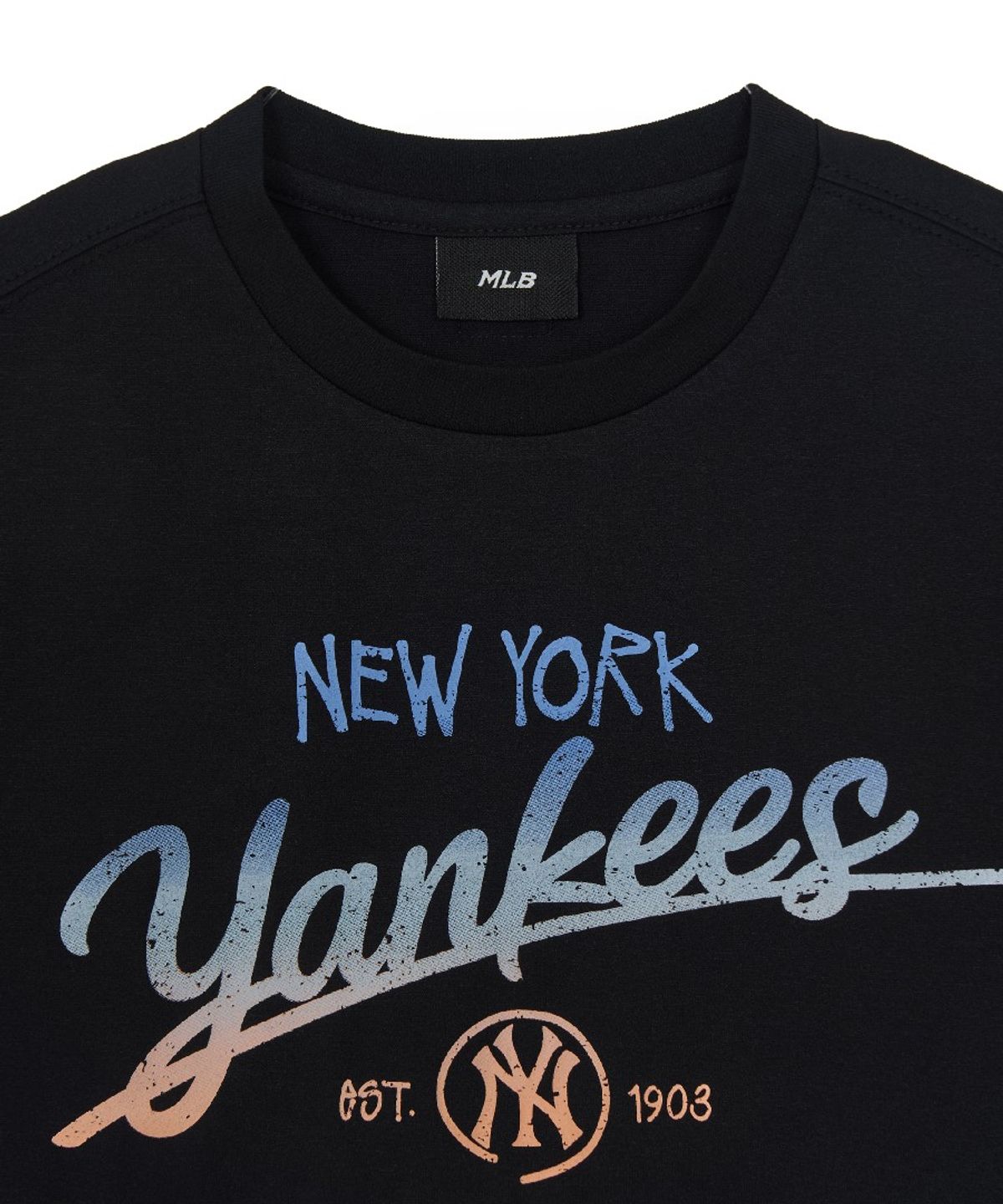 엠엘비 키즈(MLB KIDS) 스트릿 그라데이션 레터링 티셔츠 NY (Black)