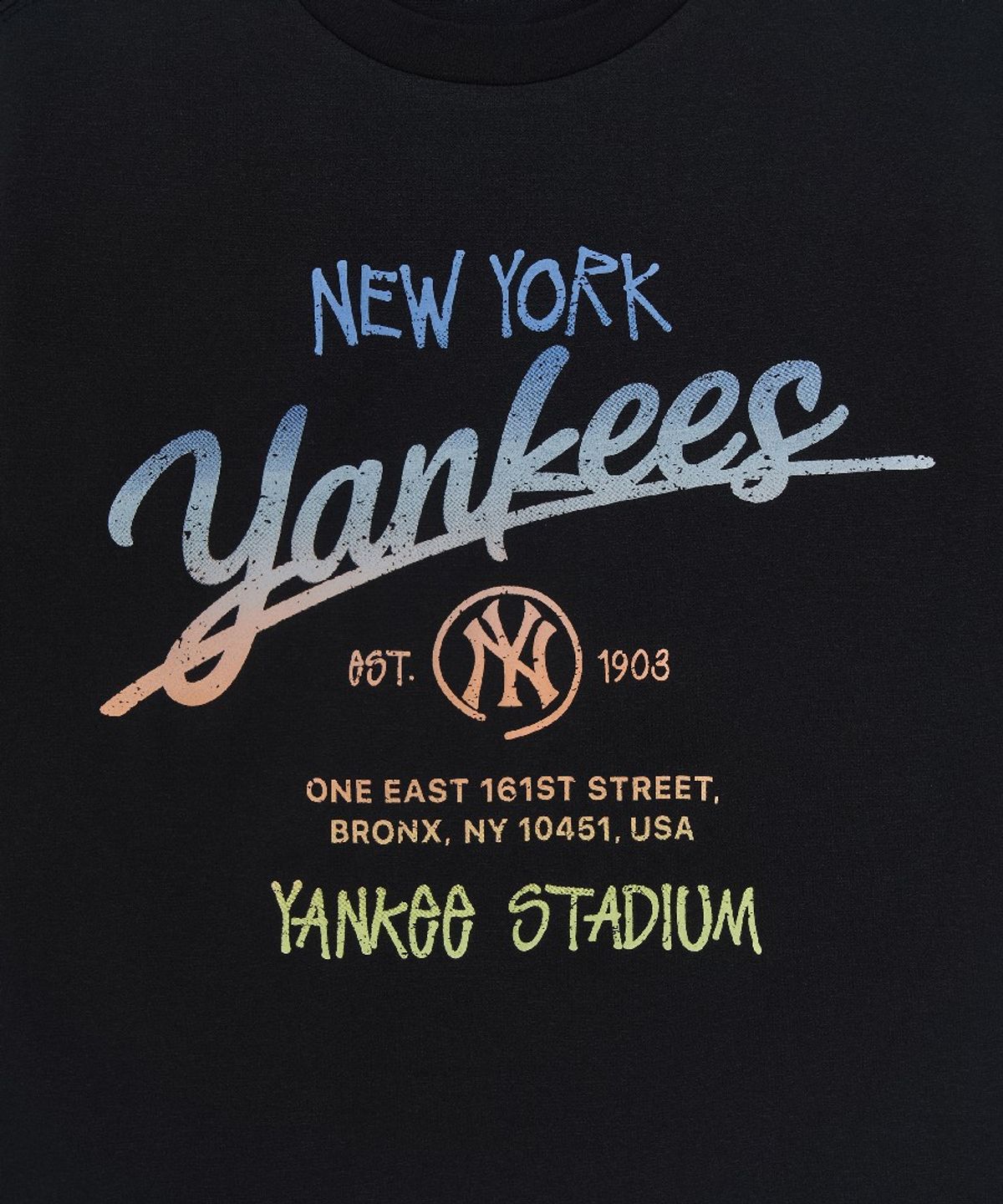 엠엘비 키즈(MLB KIDS) 스트릿 그라데이션 레터링 티셔츠 NY (Black)