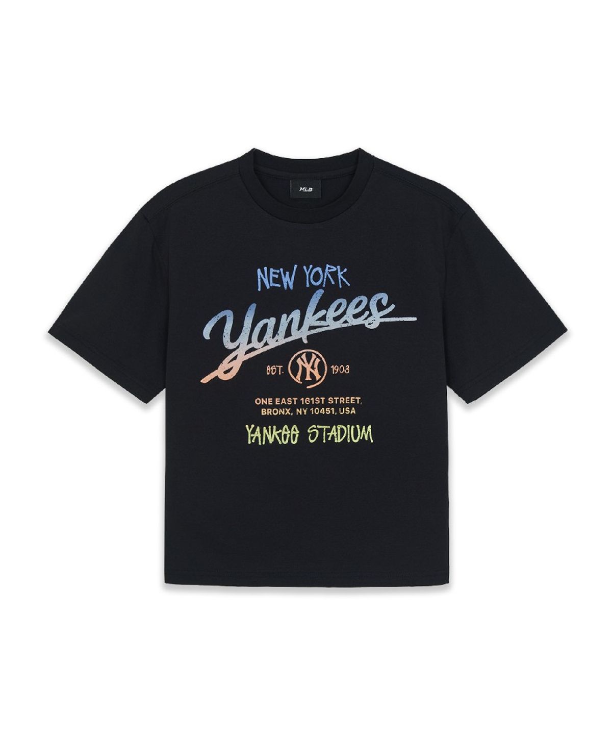 엠엘비 키즈(MLB KIDS) 스트릿 그라데이션 레터링 티셔츠 NY (Black)