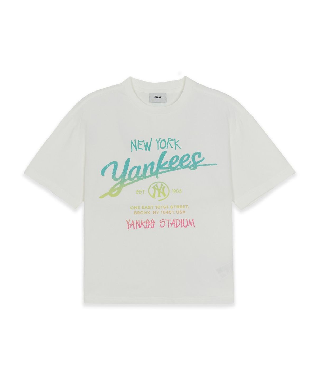 엠엘비 키즈(MLB KIDS) 스트릿 그라데이션 레터링 티셔츠 NY (White)