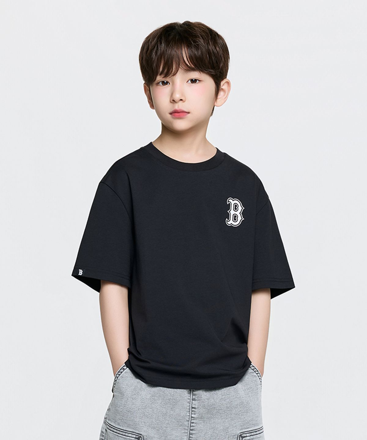 엠엘비 키즈(MLB KIDS) 스포티브 서핑 베어 아트웍 티셔츠 BOS (Black)