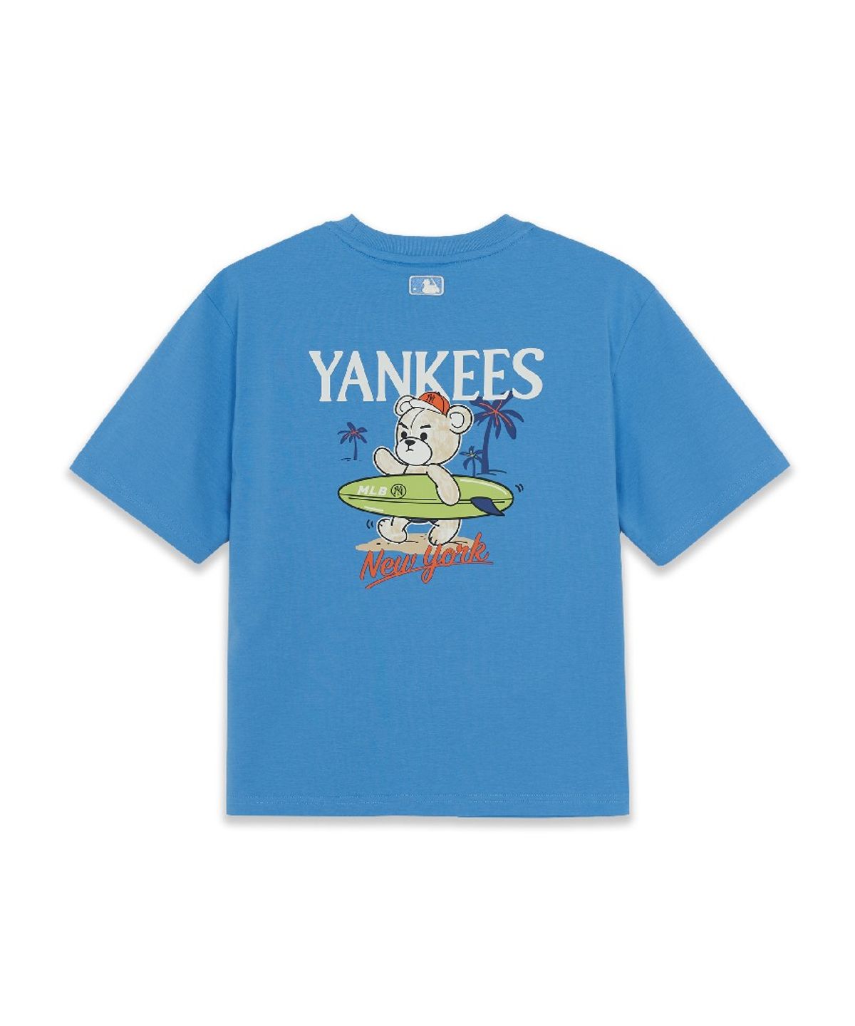 엠엘비 키즈(MLB KIDS) 스포티브 서핑 베어 아트웍 티셔츠 NY (L.Cobalt Blue)