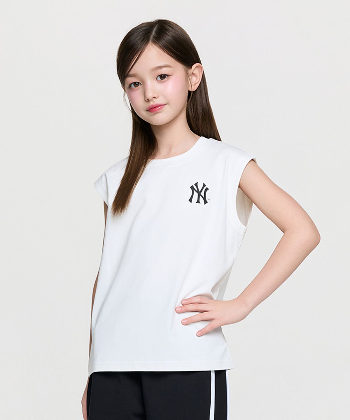 엠엘비 키즈(MLB KIDS) 스포티브 베이직 빅럭스 민소매티셔츠 NY (Ivory)
