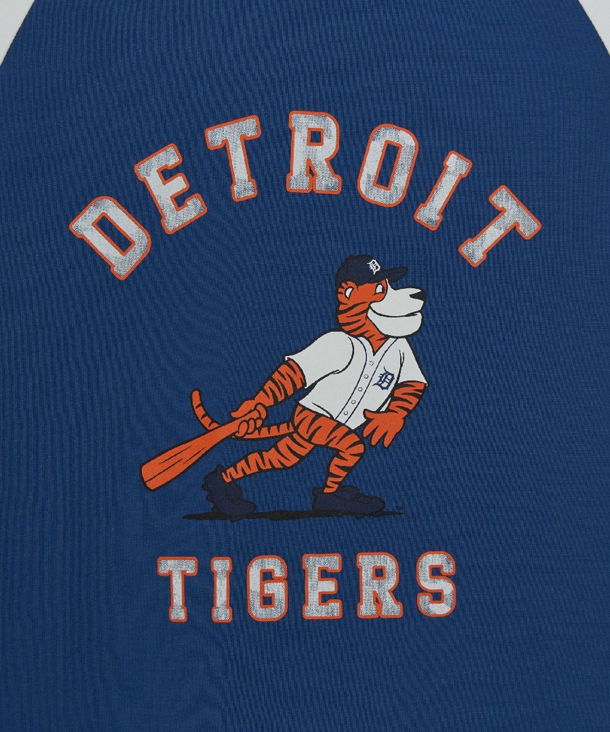 엠엘비 키즈(MLB KIDS) 스포티브 마스코트 배색 래글런 티셔츠 DET (White)
